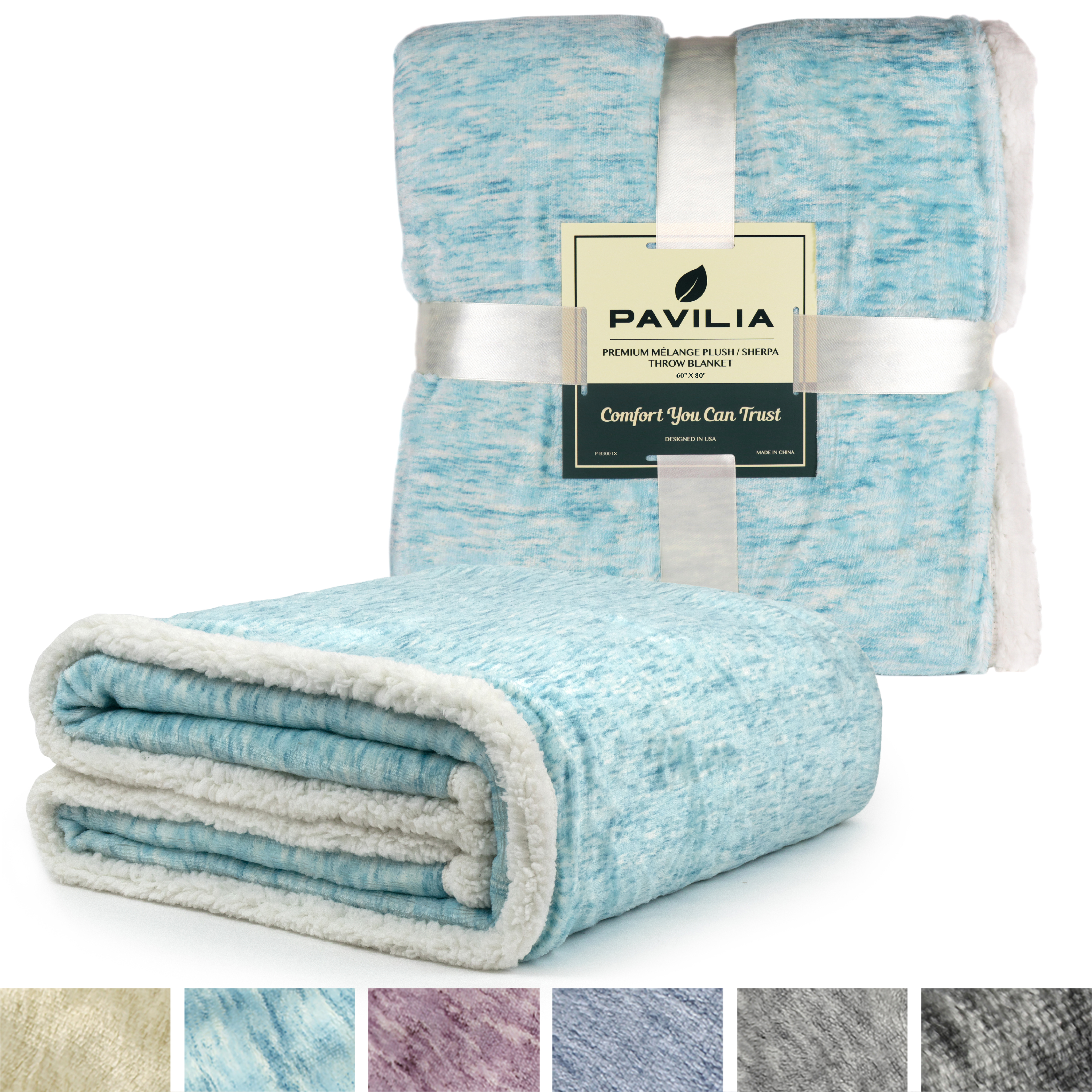 Sherpa Flannel Fleece Reversible Blanket Plush Soft Throw for Bed Couch Sofa - Picture 48 of 59