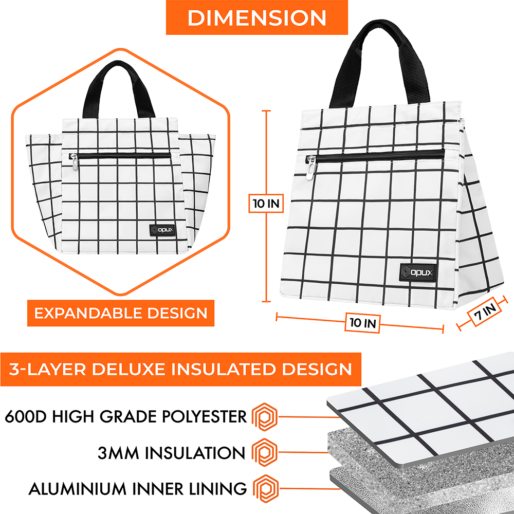 Insulated Lunch Bag Adult Lunch Box for Work School Men Women Kids Leakproof - Picture 53 of 57