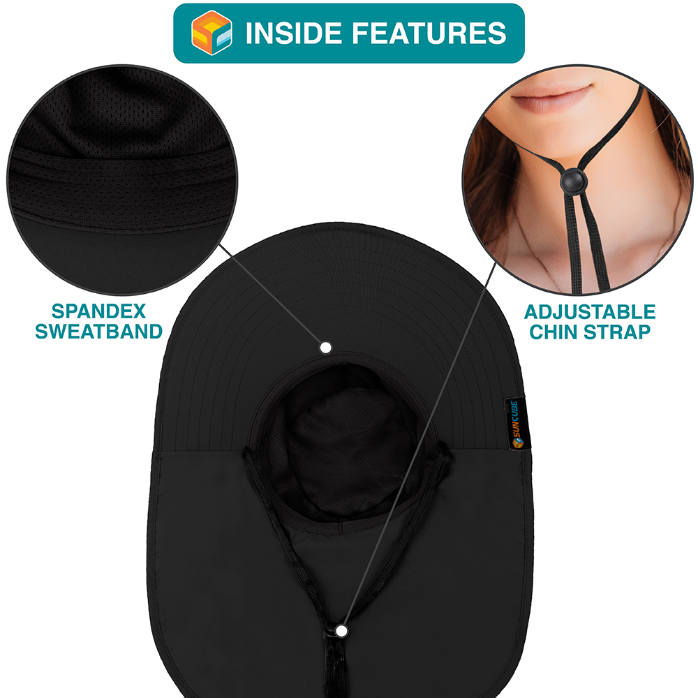 Safari Sun Hat for Women Summer Hats Wide Brim Ponytail Outdoor Working Hiking - Picture 11 of 29