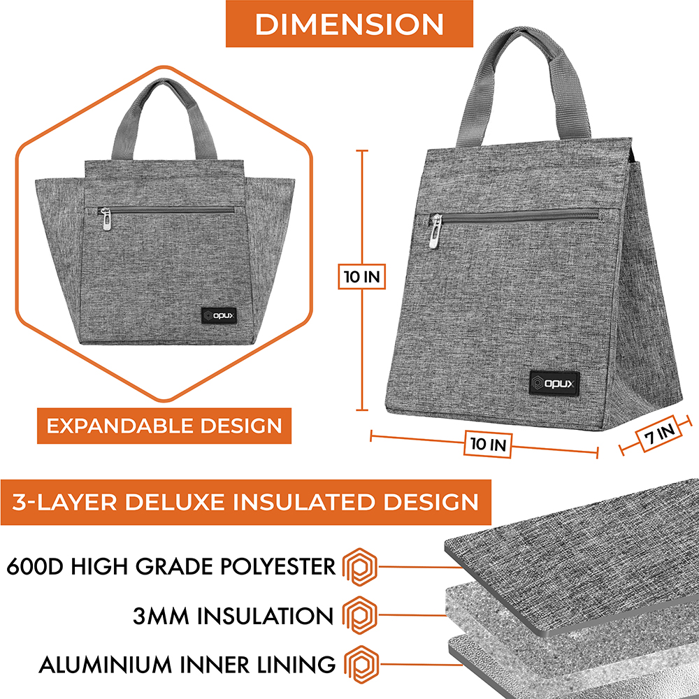 Insulated Lunch Bag Adult Lunch Box for Work School Men Women Kids Leakproof - Picture 39 of 57