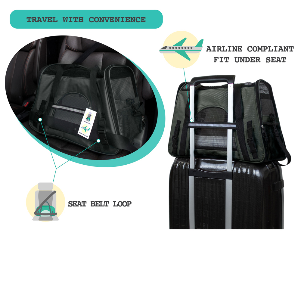 Pet Dog Cat Carrier Bag Soft Sided Comfort Travel Tote Case Airline Approved US - Picture 32 of 165