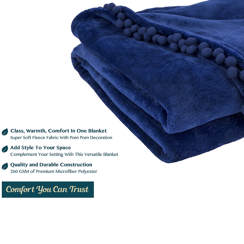 thumbnail 82 - Plaid Buffalo Checker Pom Pom Fringe Throw Blanket Soft Fleece for Sofa Couch