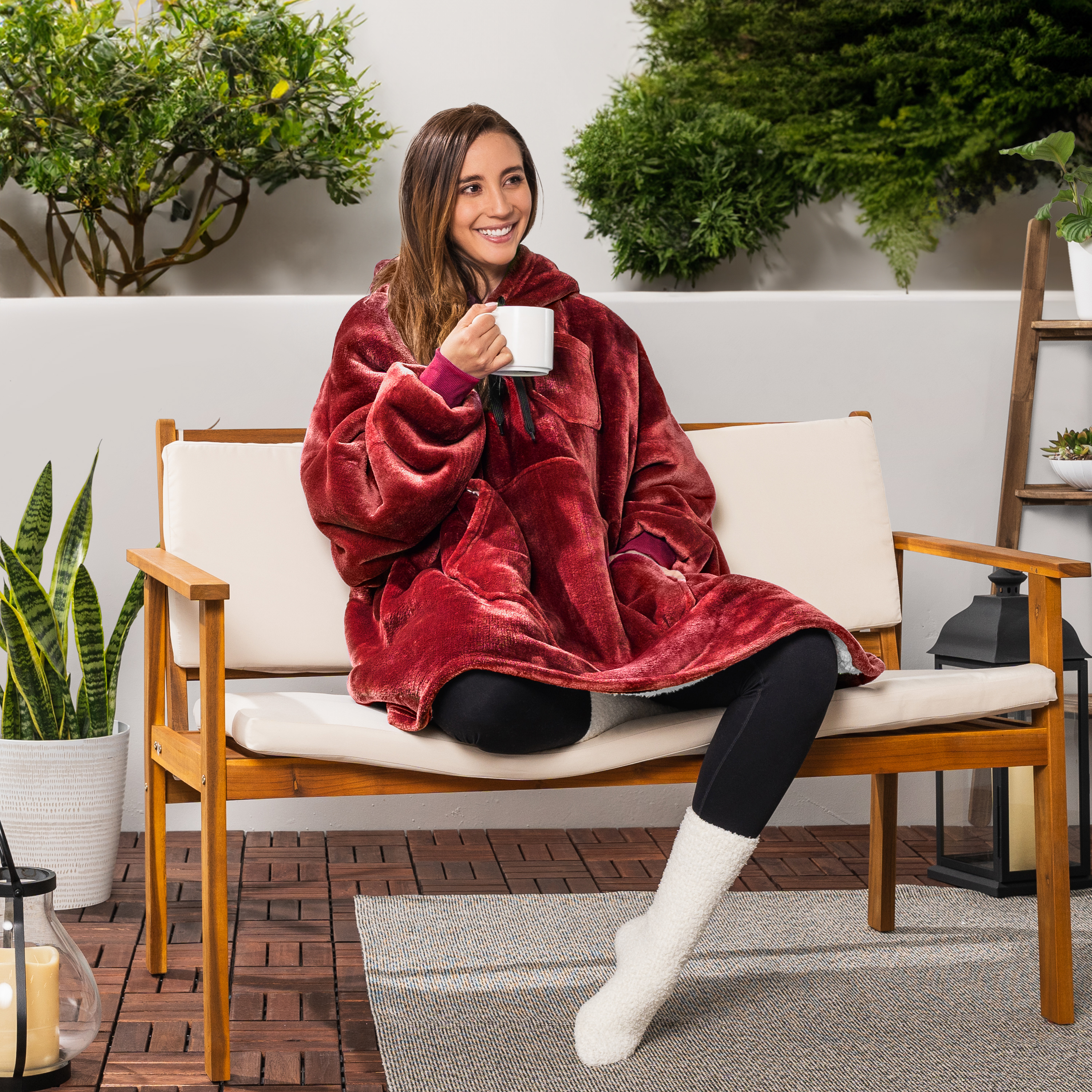 Blanket Sweatshirt Sherpa Plush Soft Comfy Fleece Oversized Hoodie Pocket Gift - Picture 110 of 117