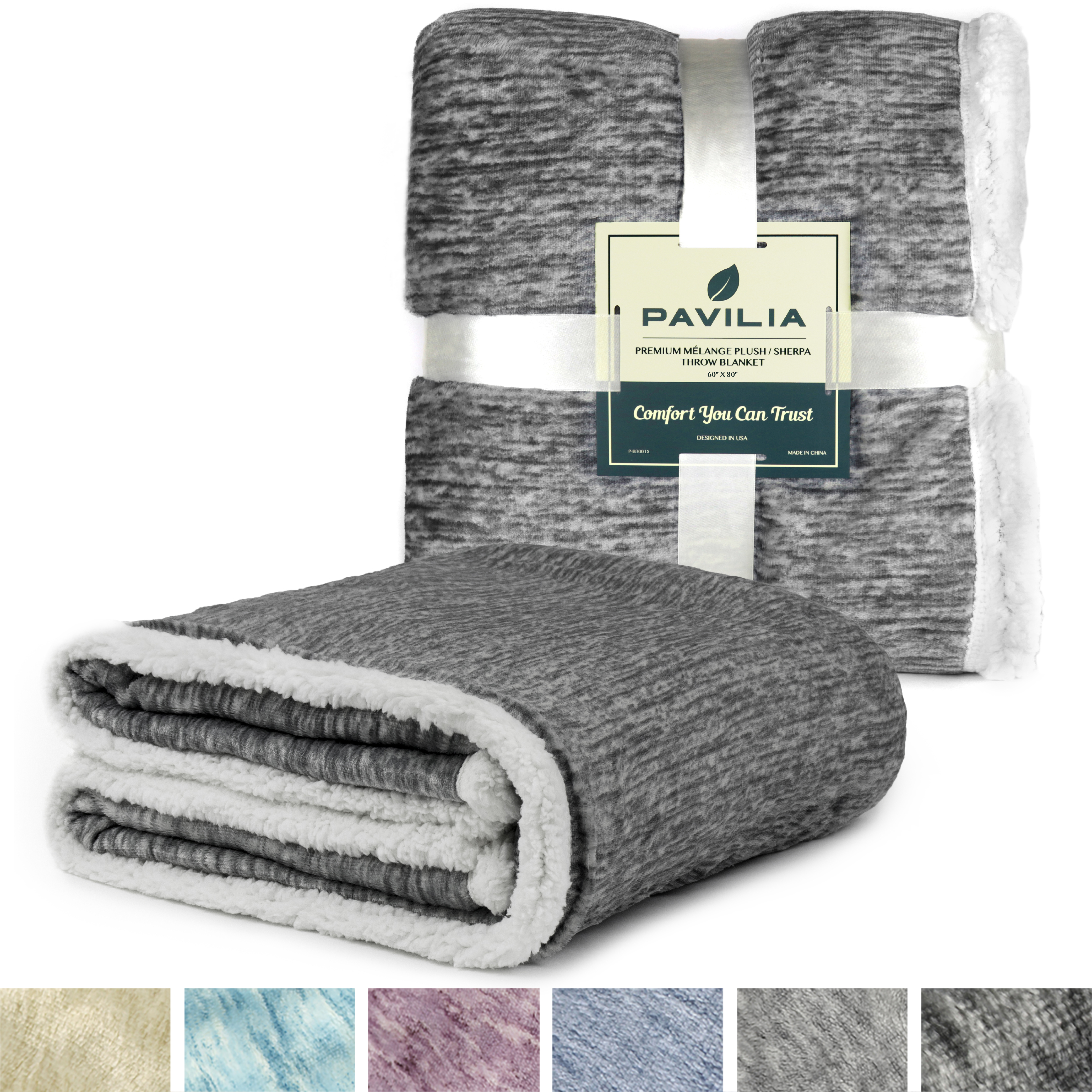Sherpa Flannel Fleece Reversible Blanket Plush Soft Throw for Bed Couch Sofa - Picture 11 of 59