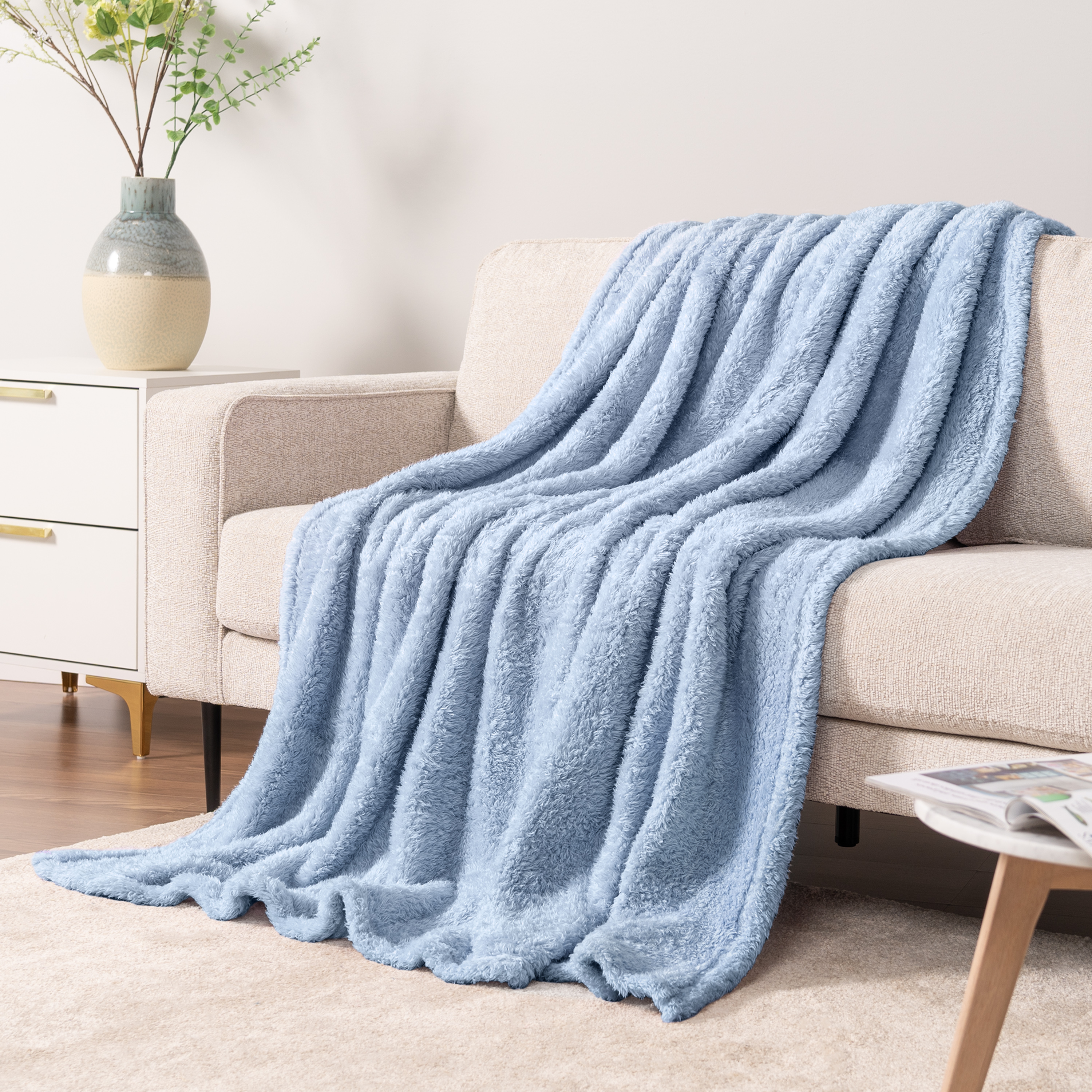 Super Soft Blanket Lightweight Sherpa Fleece Warm Fluffy Throws Couch Sofa Bed - Picture 38 of 169
