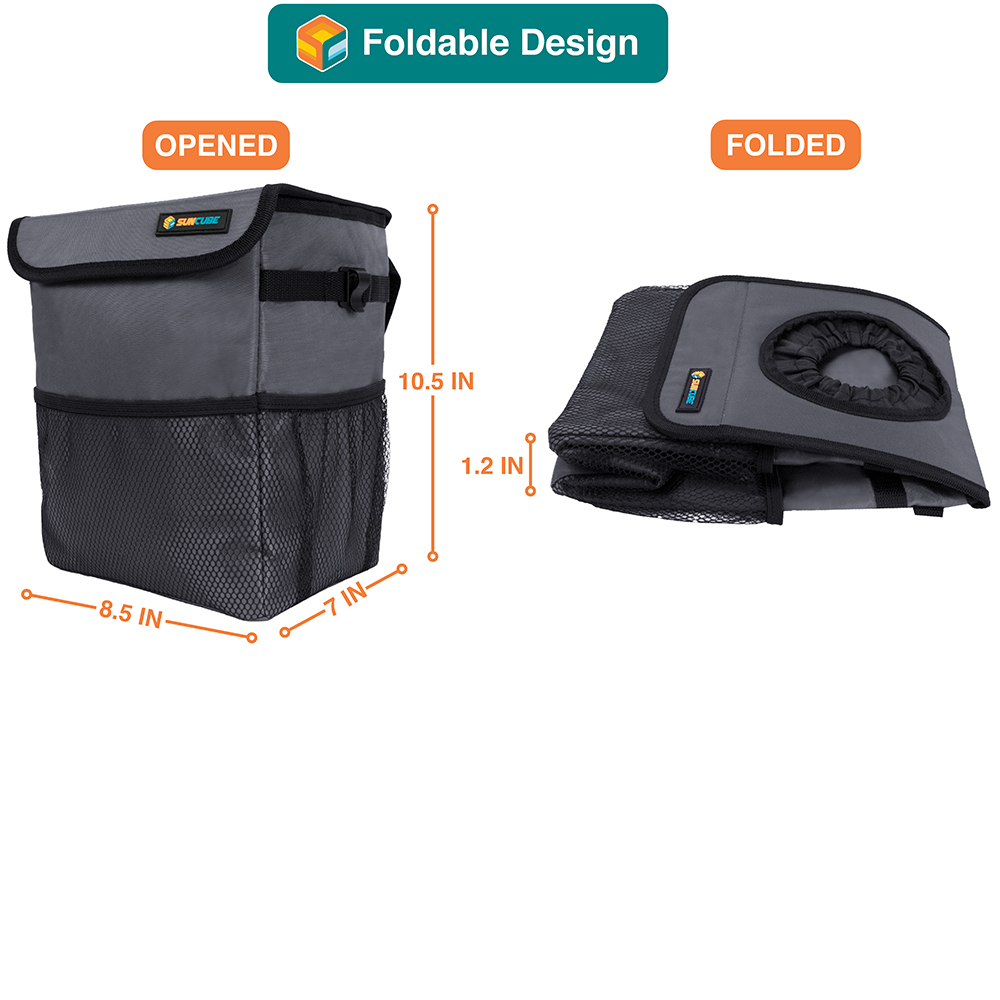 Auto Car Waterproof Trash Bag Litter Bin Can Garbage Waste Storage Organizer Box - Picture 19 of 22