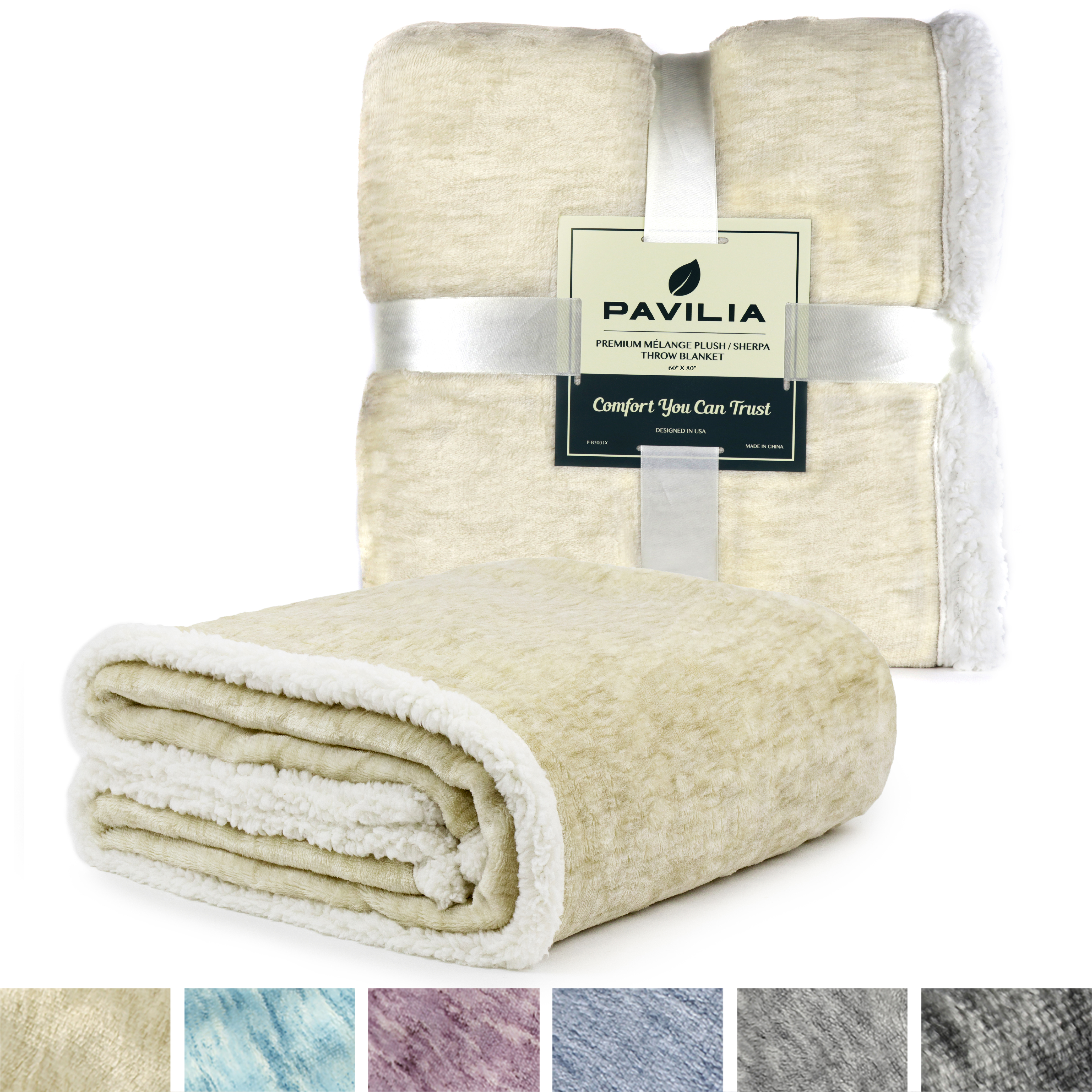 Sherpa Flannel Fleece Reversible Blanket Plush Soft Throw for Bed Couch Sofa - Picture 20 of 59