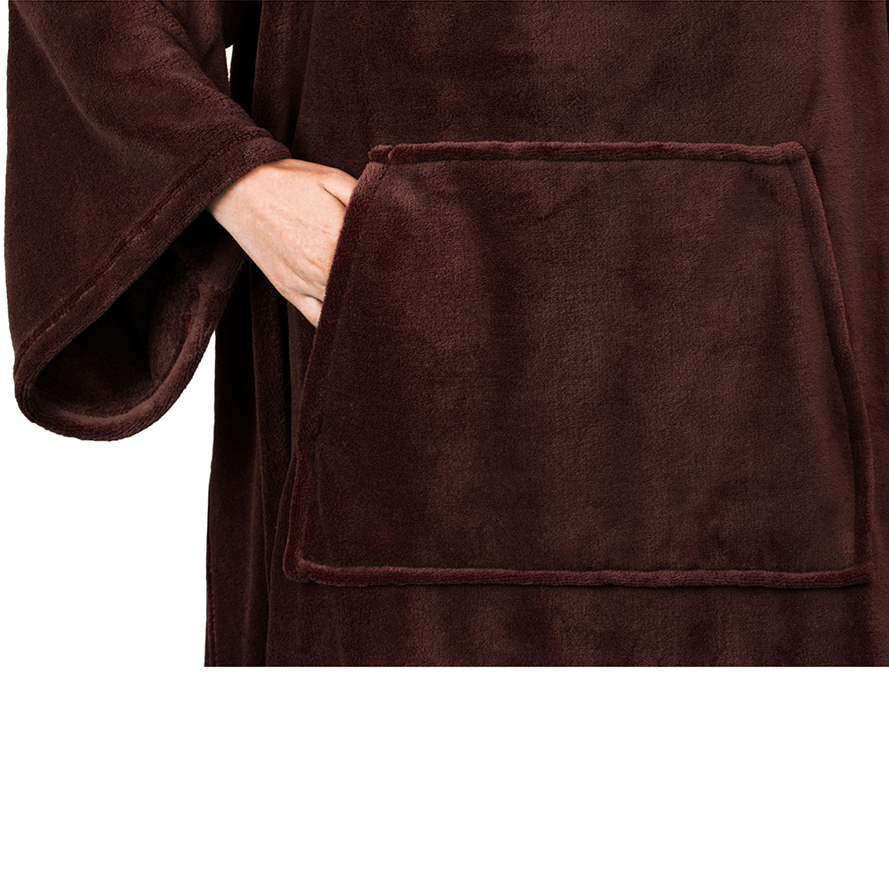 Fleece Wearable TV Blanket with Sleeves Front Pocket Robe Warn Soft Blanket Gift - Picture 16 of 168