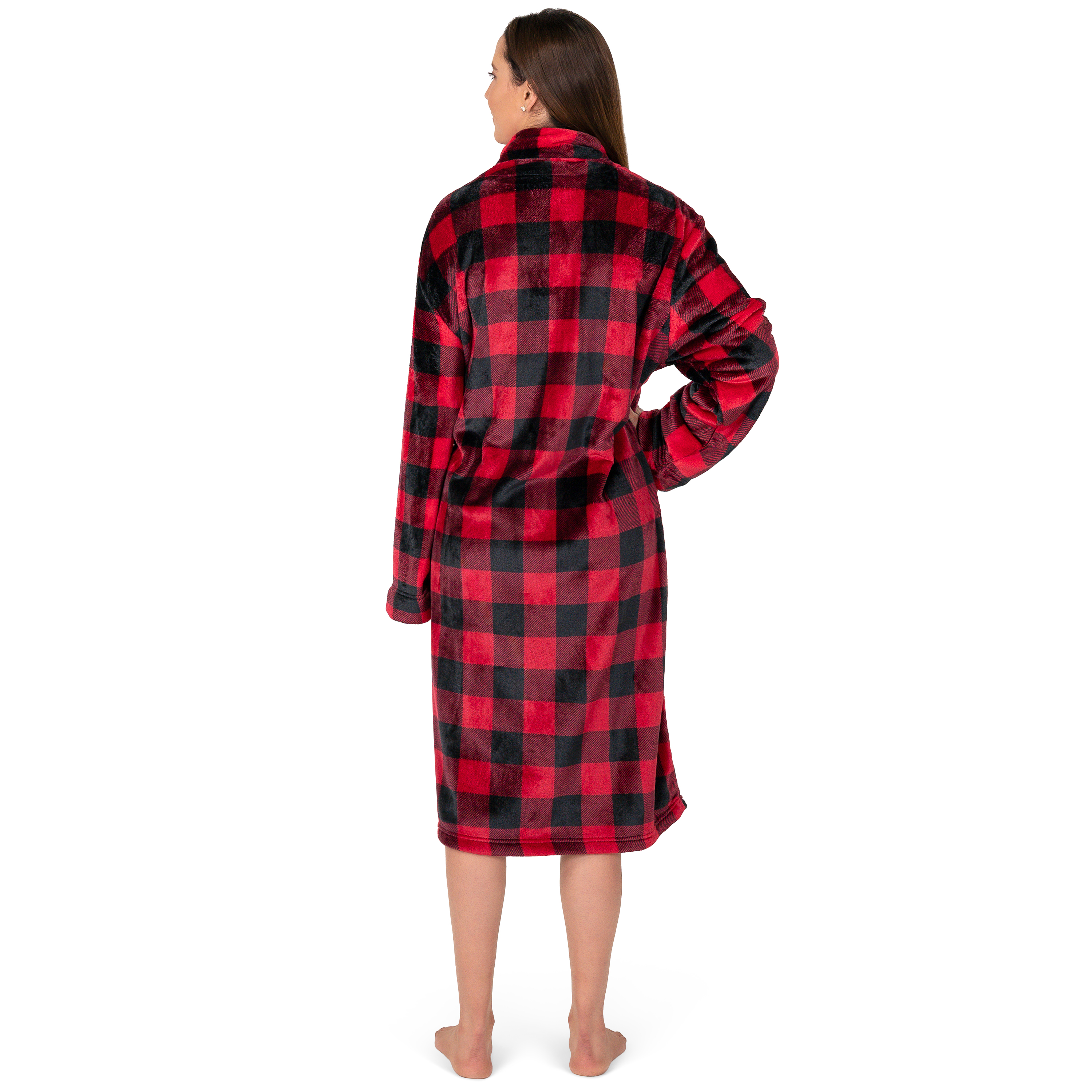 Women Zipper Robe Housecoat Lounger Zip Up Robe Full Length Satin Trim Ladies - Picture 49 of 89