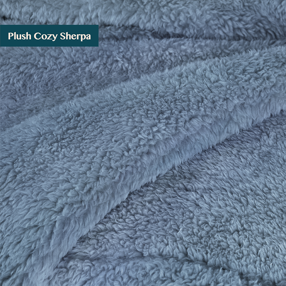 Soft Fuzzy Cozy Pom Pom Throw Blanket with Fluffy Sherpa Fleece for Sofa Couch - Picture 25 of 100
