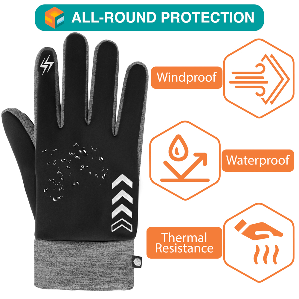 Men Women Winter Thermal Waterproof Windproof Touch Screen Warm Ski Snow Gloves - Picture 12 of 15