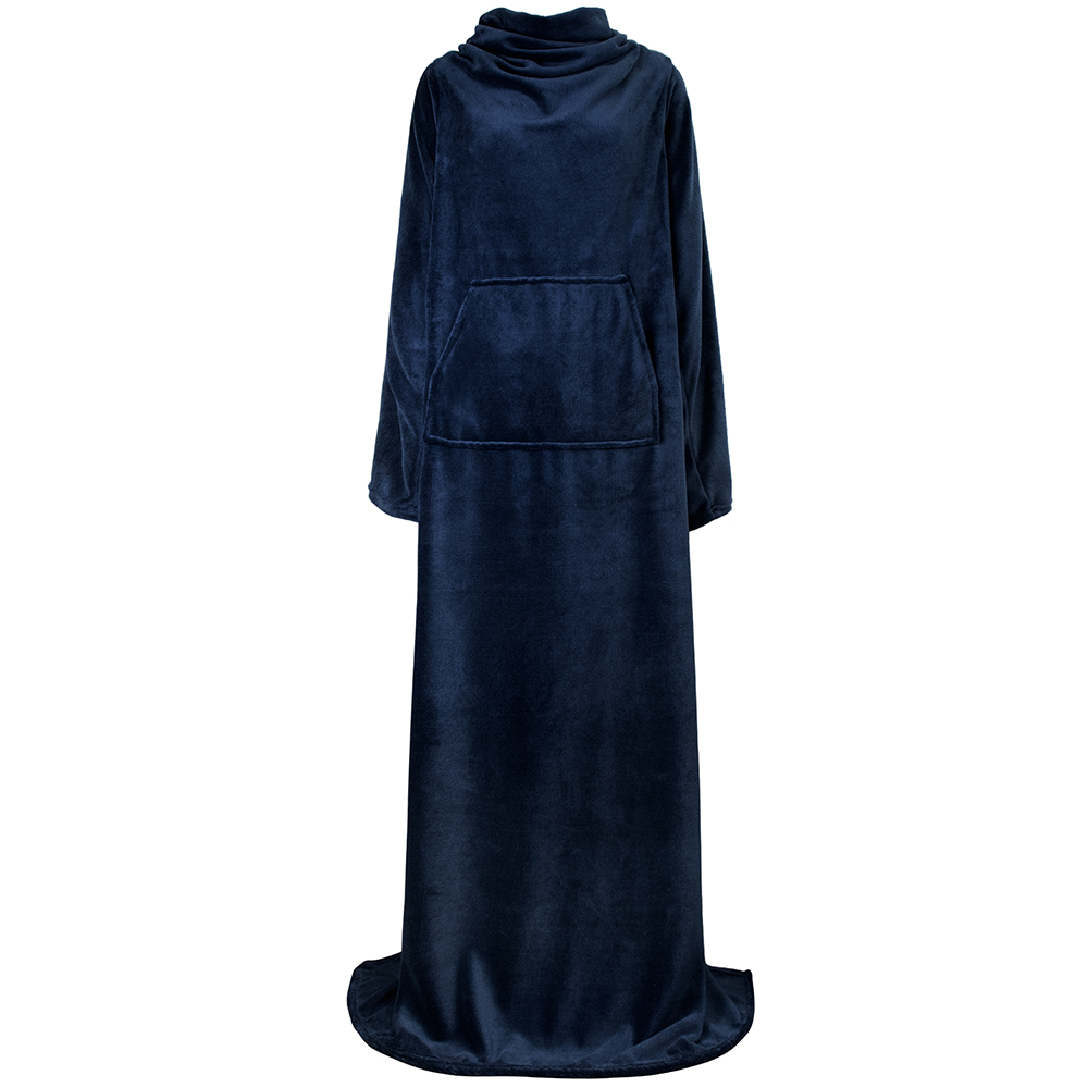 Fleece Wearable TV Blanket with Sleeves Front Pocket Robe Warn Soft Blanket Gift - Picture 54 of 168