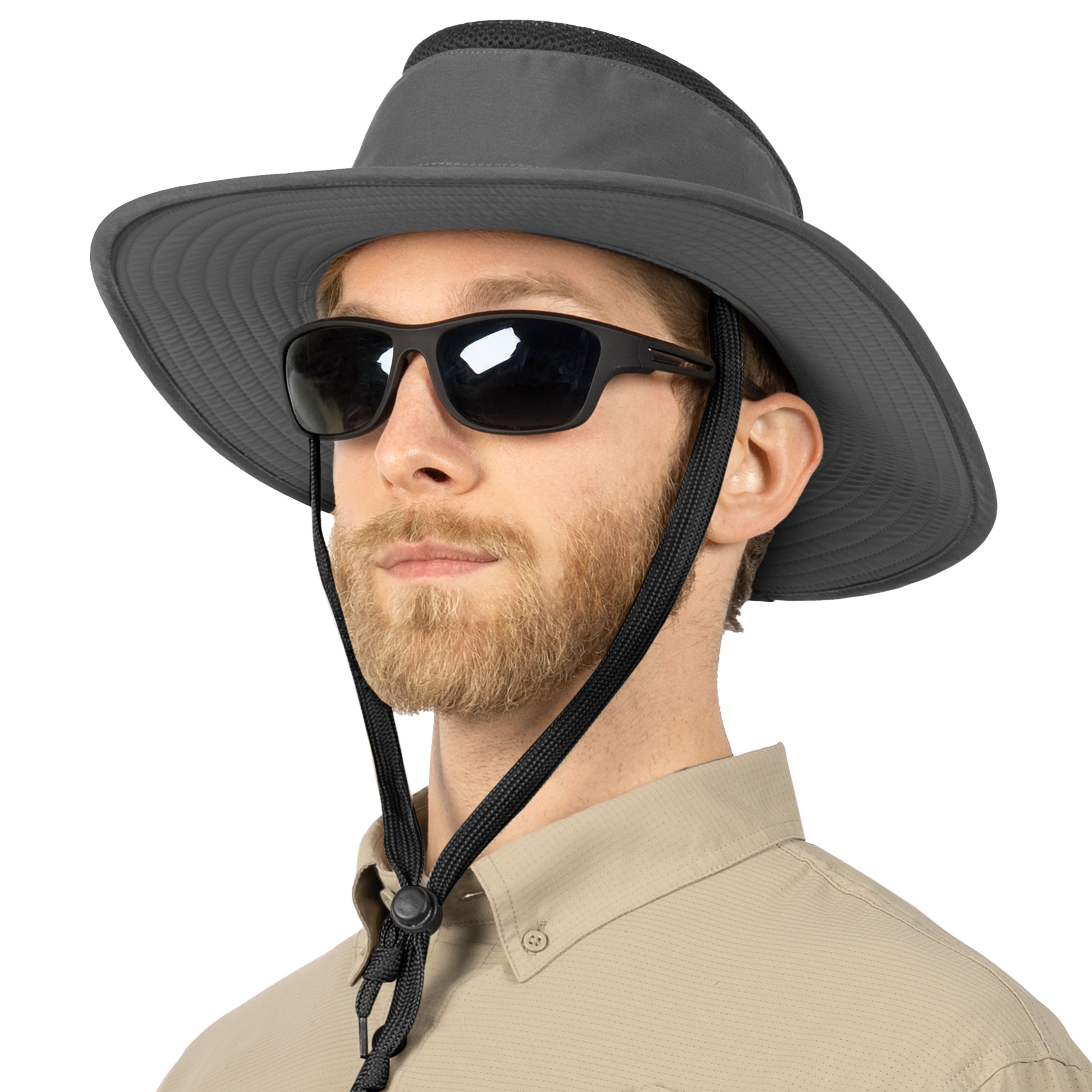 Wide Brim Sun Hat UV Protection Bucket Cap for Hiking Camping Fishing Safari Men - Picture 15 of 47