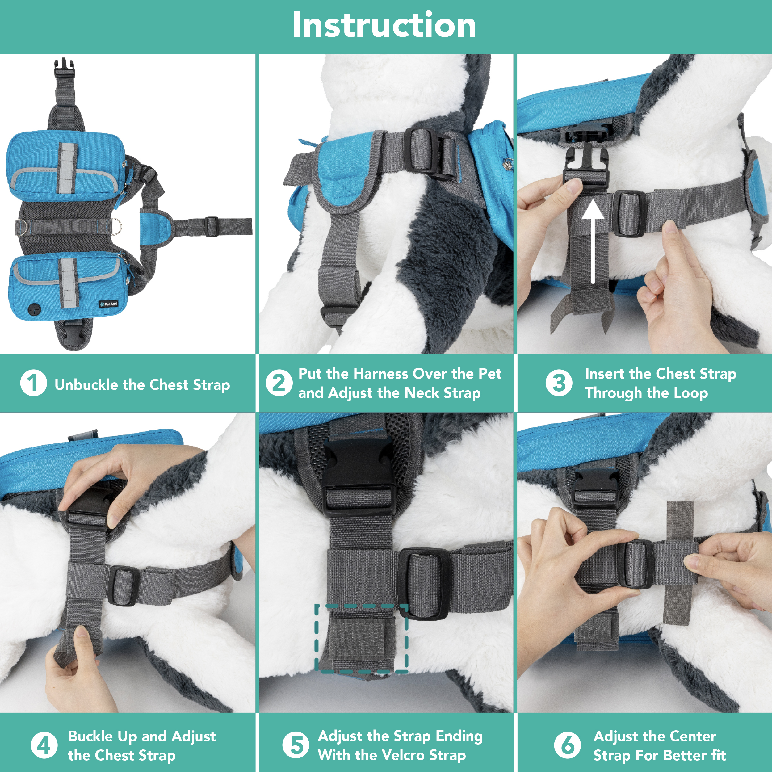 Dog Harness Backpack for Medium Large Dogs Hiking Pet Backpack Saddle Bag Pack Dog Harness Backpack for Medium Large Dogs Hiking Pet Backpack Saddle Bag Pack