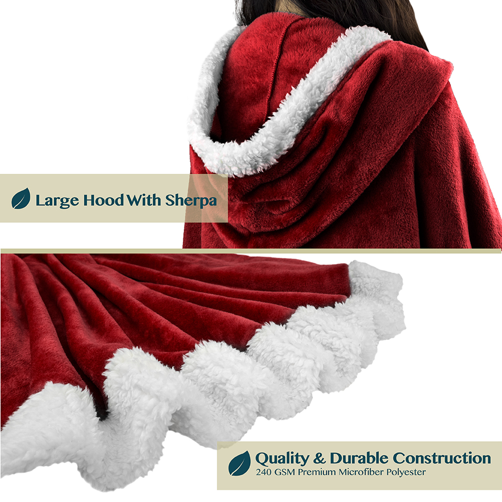 Manta portátil con capucha Angel Wrap para mujer acogedora poncho envolvente capucha tiro para adulto - Imagen 176 de 184