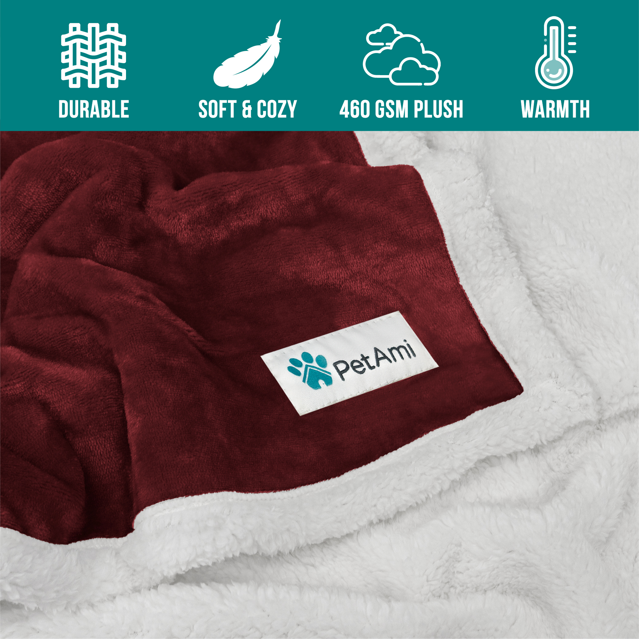 Haustierdecke für kleine mittelgroße Hunde Welpen Katze Kätzchen wendbar weiches Fleece Sherpa - Bild 69 von 70