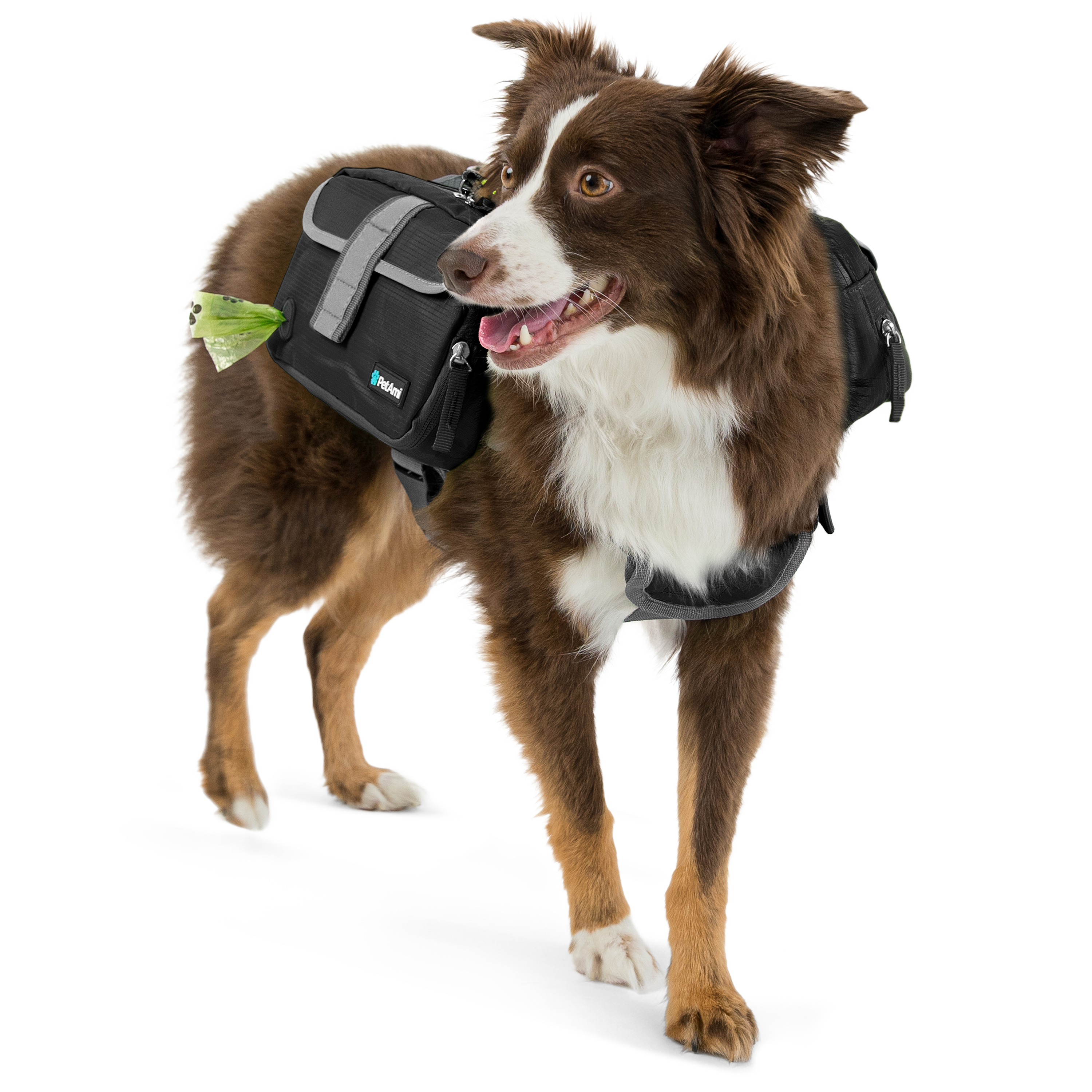 Dog Harness Backpack for Medium Large Dogs Hiking Pet Backpack Saddle Bag Pack