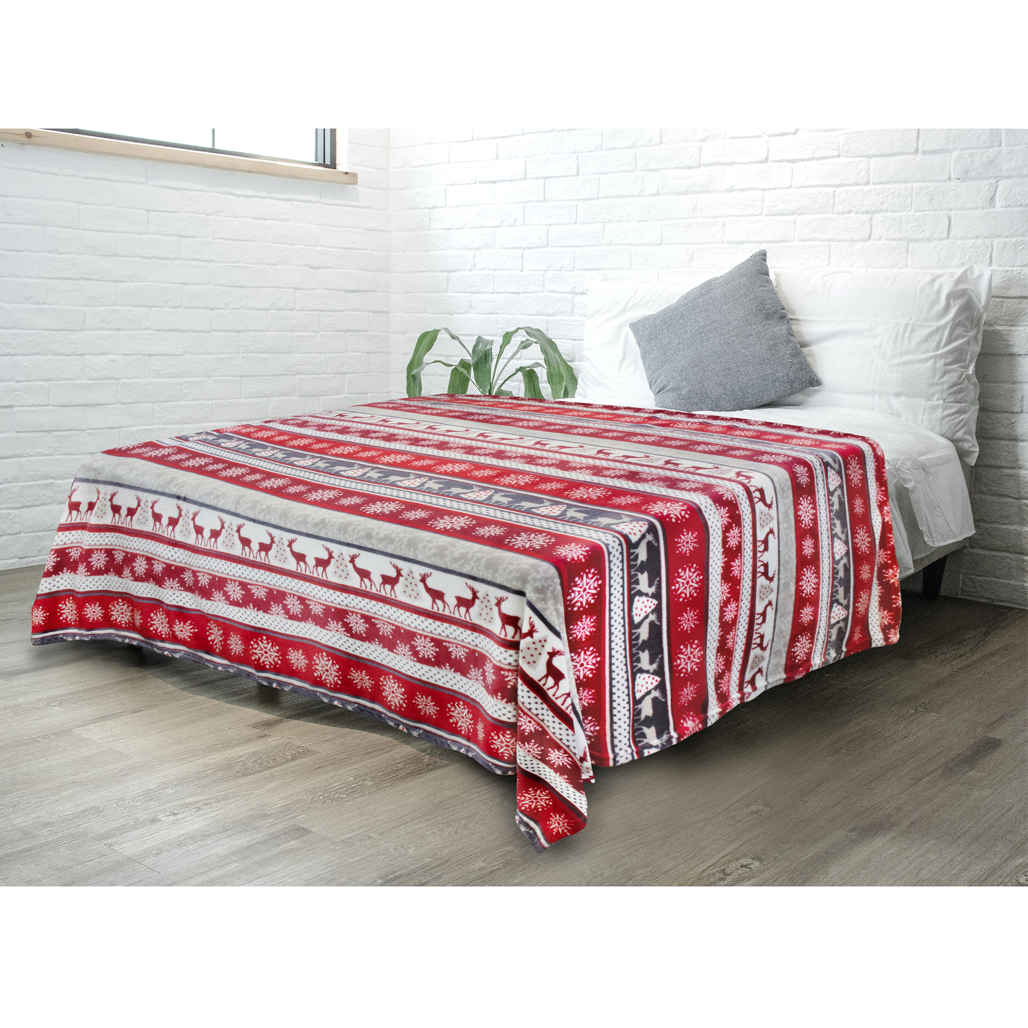 Merry Christmas Throw Blanket Holiday Pattern Decor Soft Fleece Sofa Couch Gift - Picture 45 of 110