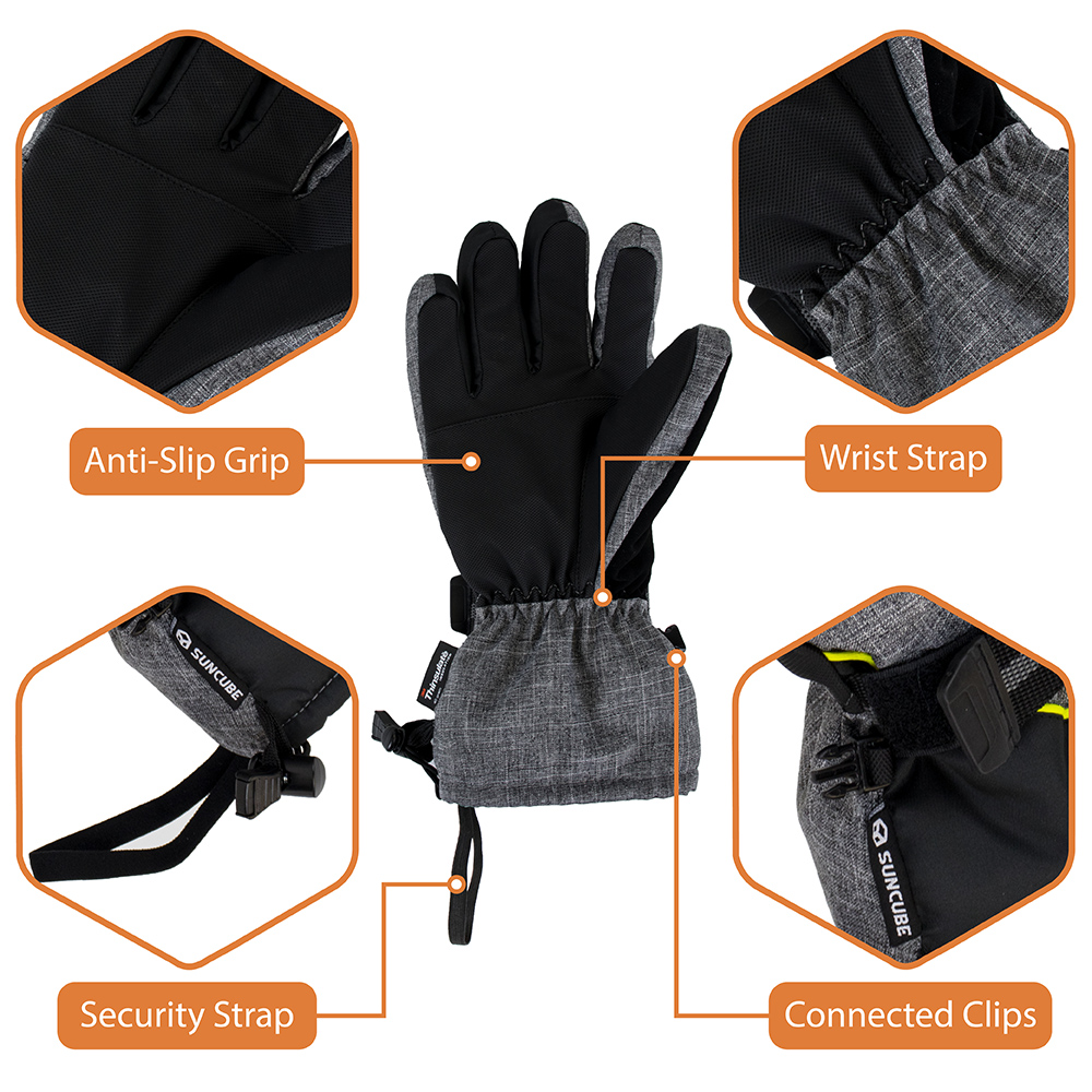 Waterproof Winter Thermal Ski Gloves Snow Insulated Warm Snowboard Hiking Men - Picture 14 of 23