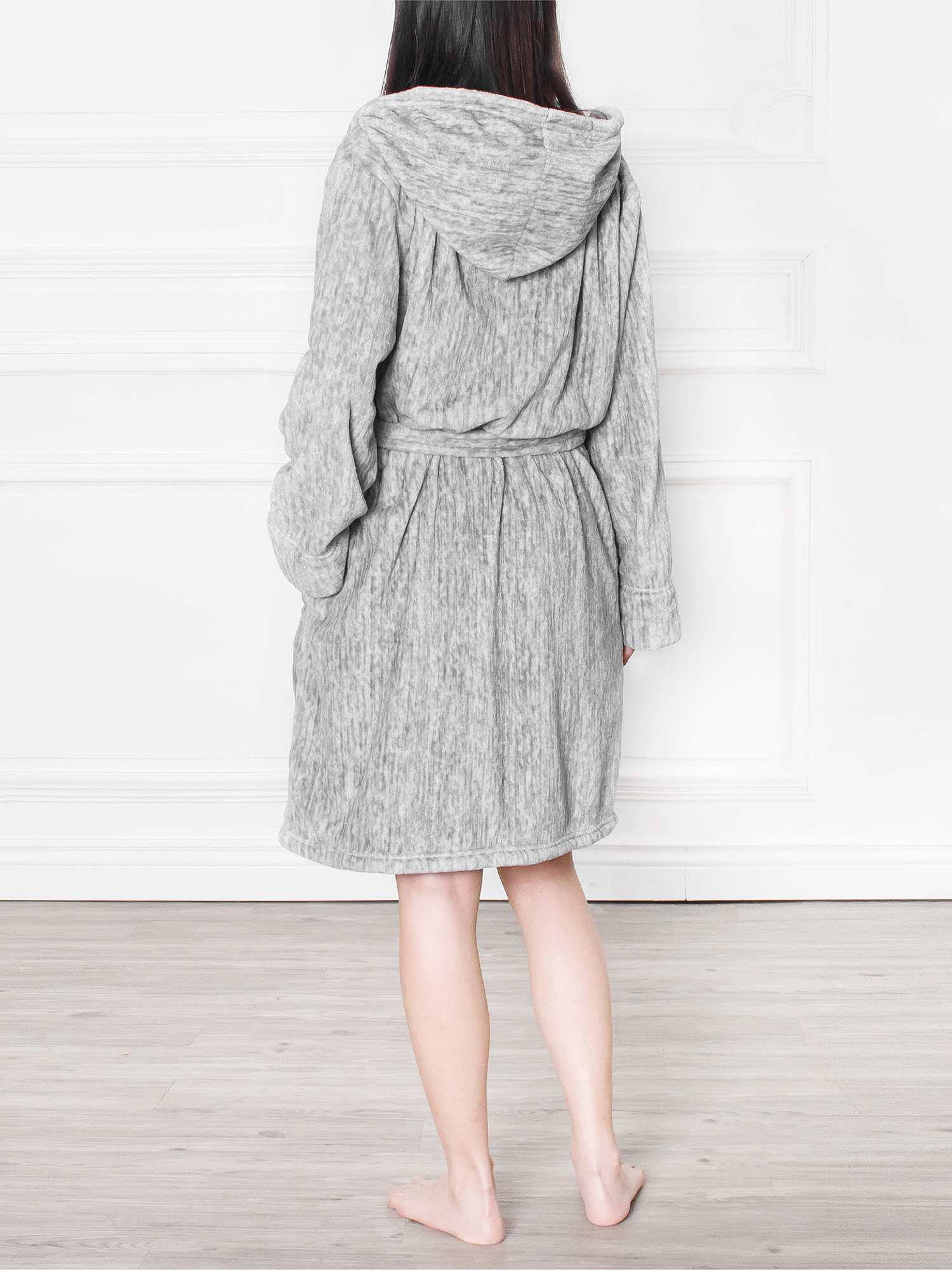 legemliggøre udlejeren pålidelighed Women Ladies Hooded Fleece Fluffy Soft Warm Bathrobe Short Spa Robe  Microfiber | eBay