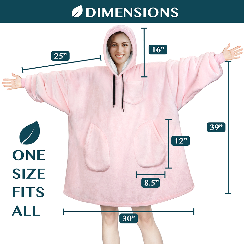 Manta Sudadera Sherpa Forro Felpa Suave Cómoda Vellón Gran Tamaño Sudadera con Capucha Bolsillo - Imagen 71 de 118
