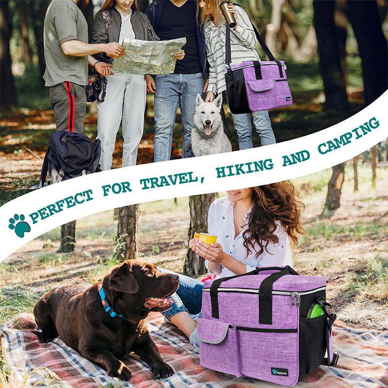 Pet Supply Travel Bag Set Weekend Tote Dog Gear Food Carrier Accessory Organizer - Picture 34 of 59