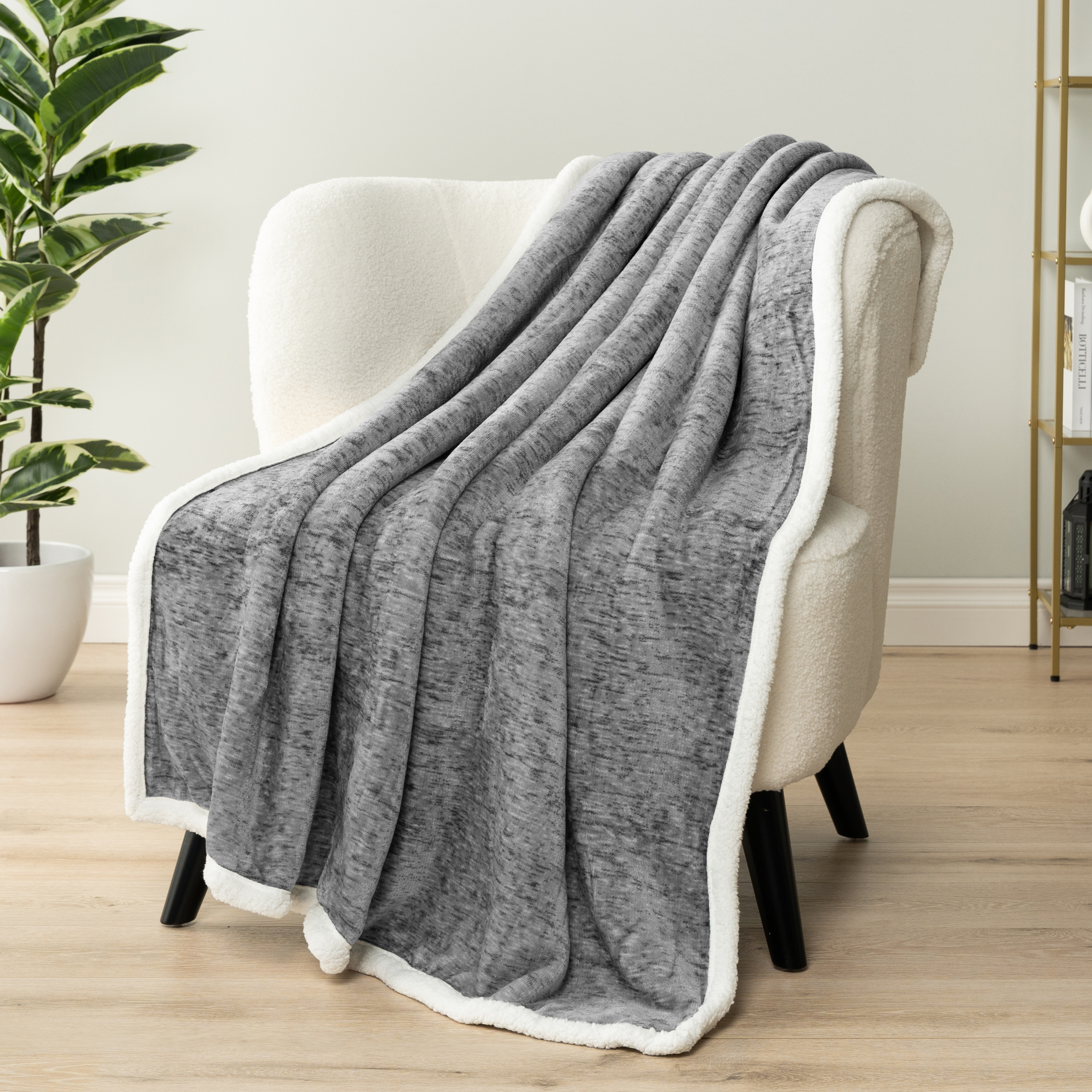 Sherpa Throw Blanket Fleece Reversible Plush Cozy Soft Throw for Bed Couch Sofa
