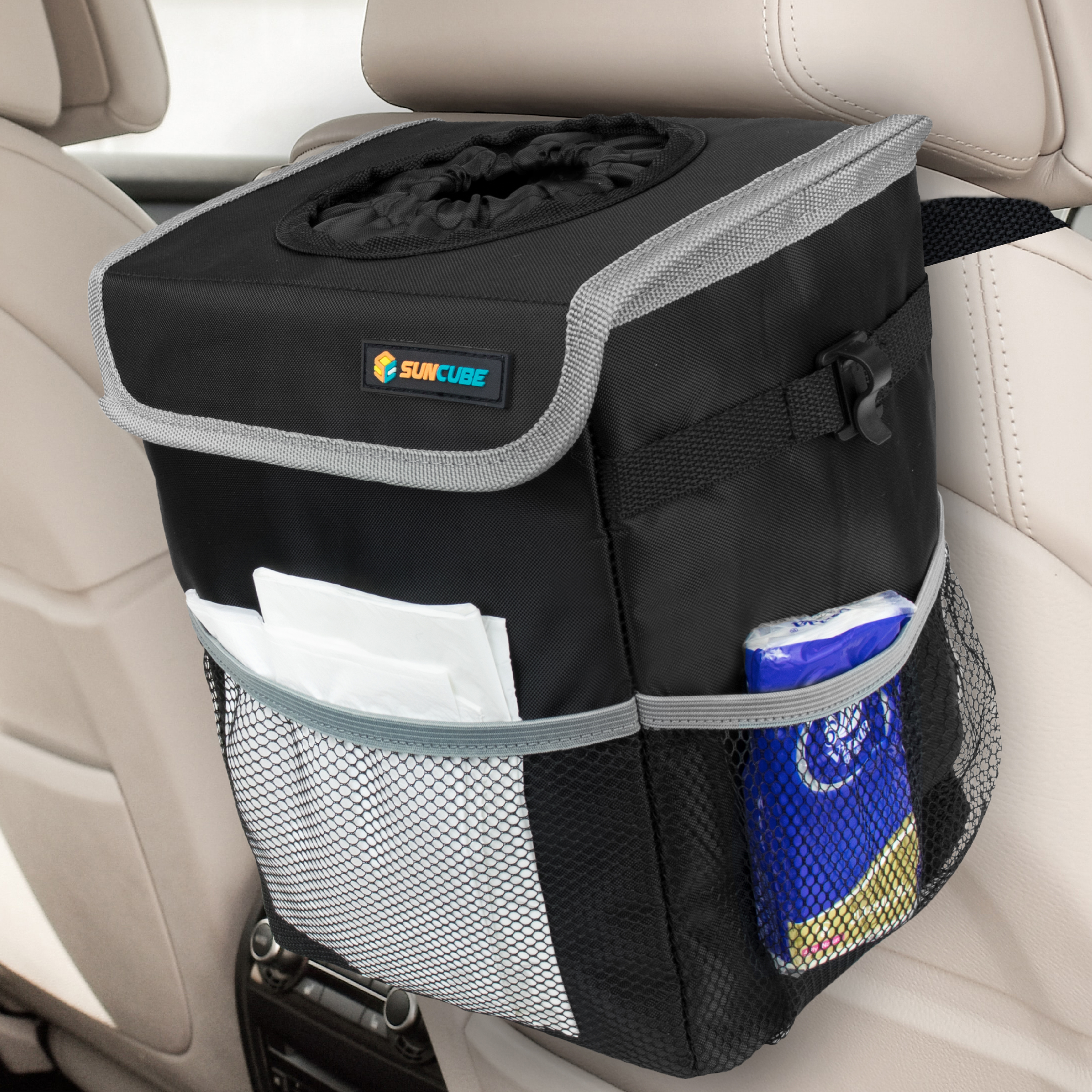 Auto Car Waterproof Trash Bag Litter Bin Can Garbage Waste Storage Organizer Box - Picture 9 of 22