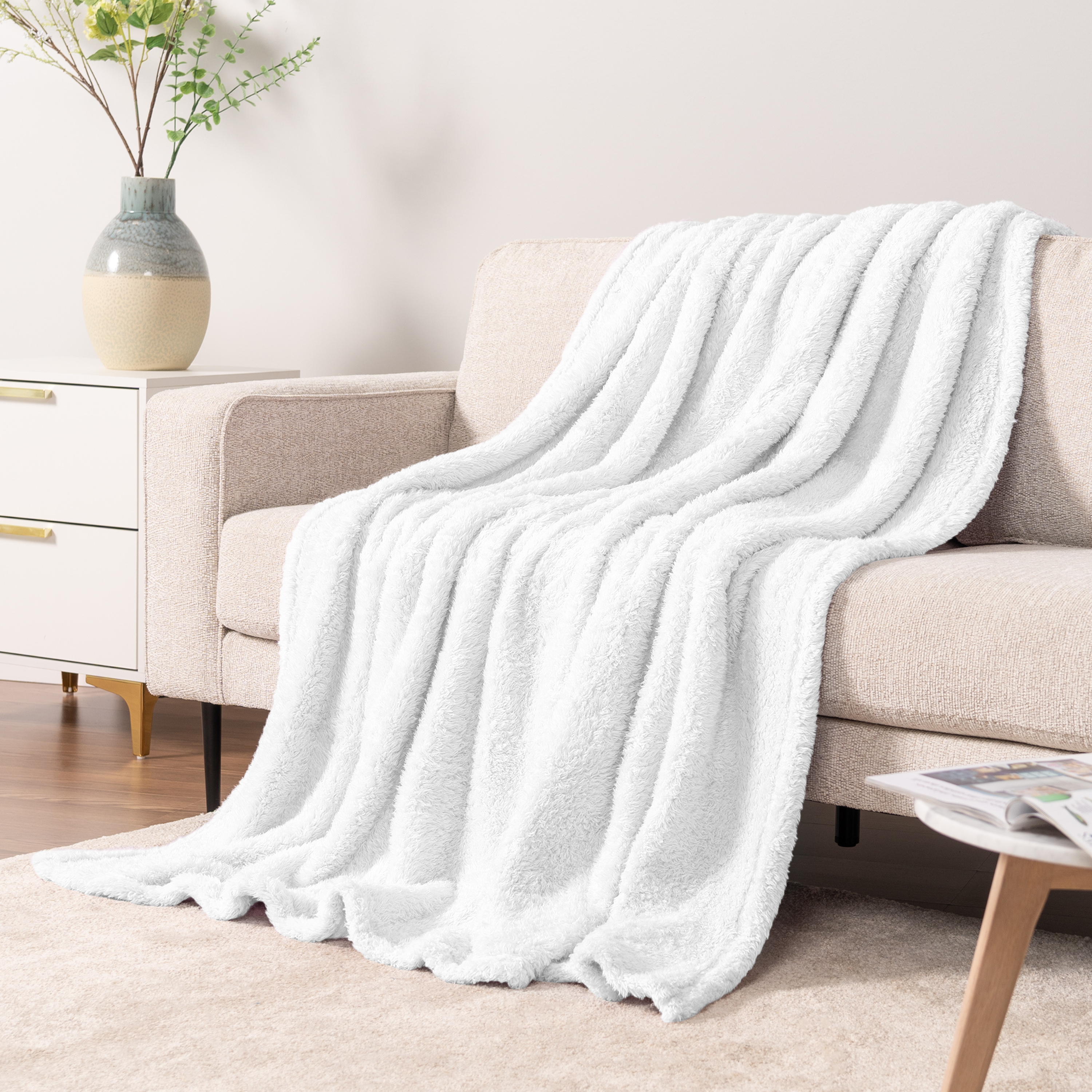 Super Soft Blanket Lightweight Sherpa Fleece Warm Fluffy Throws Couch Sofa Bed - Picture 152 of 169