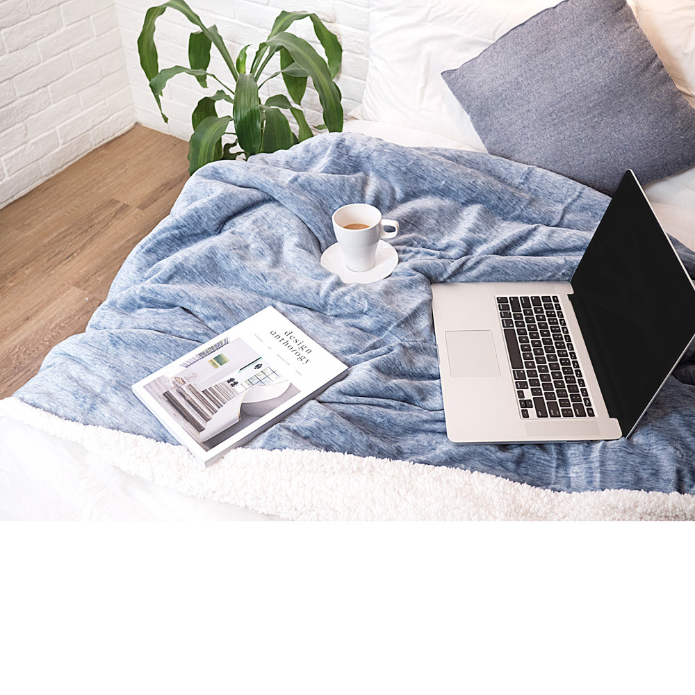 Sherpa Flannel Fleece Reversible Blanket Plush Soft Throw for Bed Couch Sofa - Picture 37 of 59