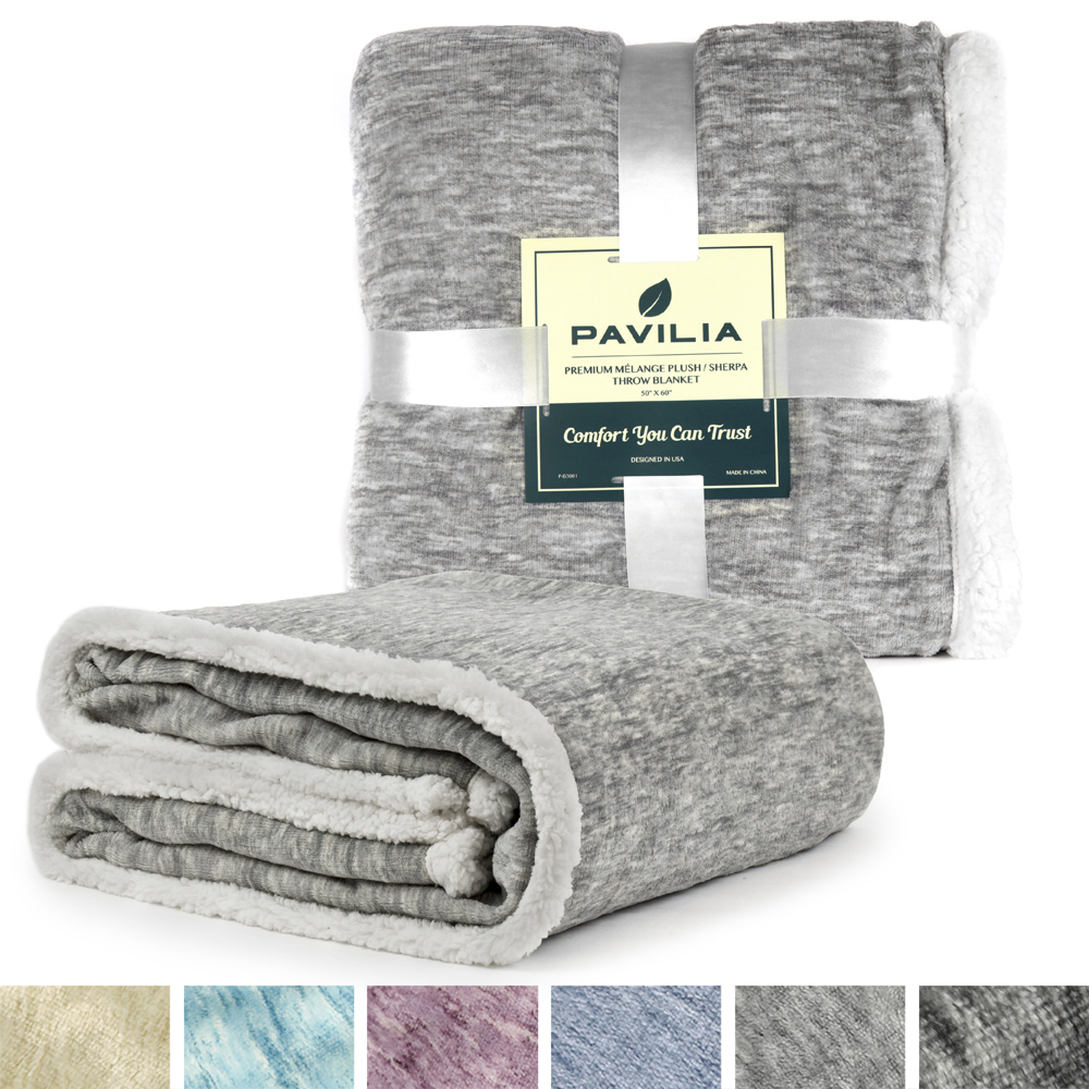 Sherpa Flannel Fleece Reversible Blanket Plush Soft Throw for Bed Couch Sofa - Picture 23 of 59