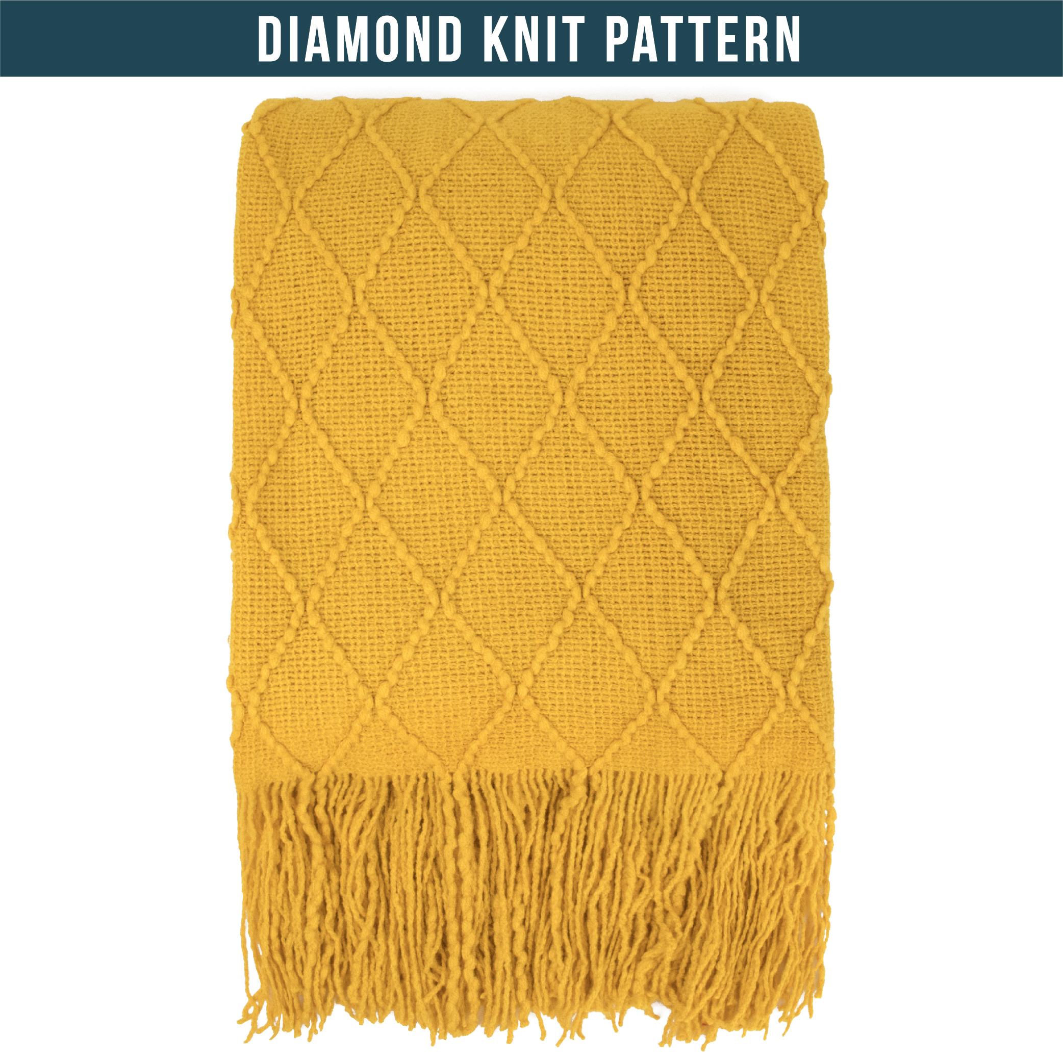 Decorative Fringe Throw Blanket for Couch Bed Sofa Soft Texture Knitted Blanket - Picture 22 of 64
