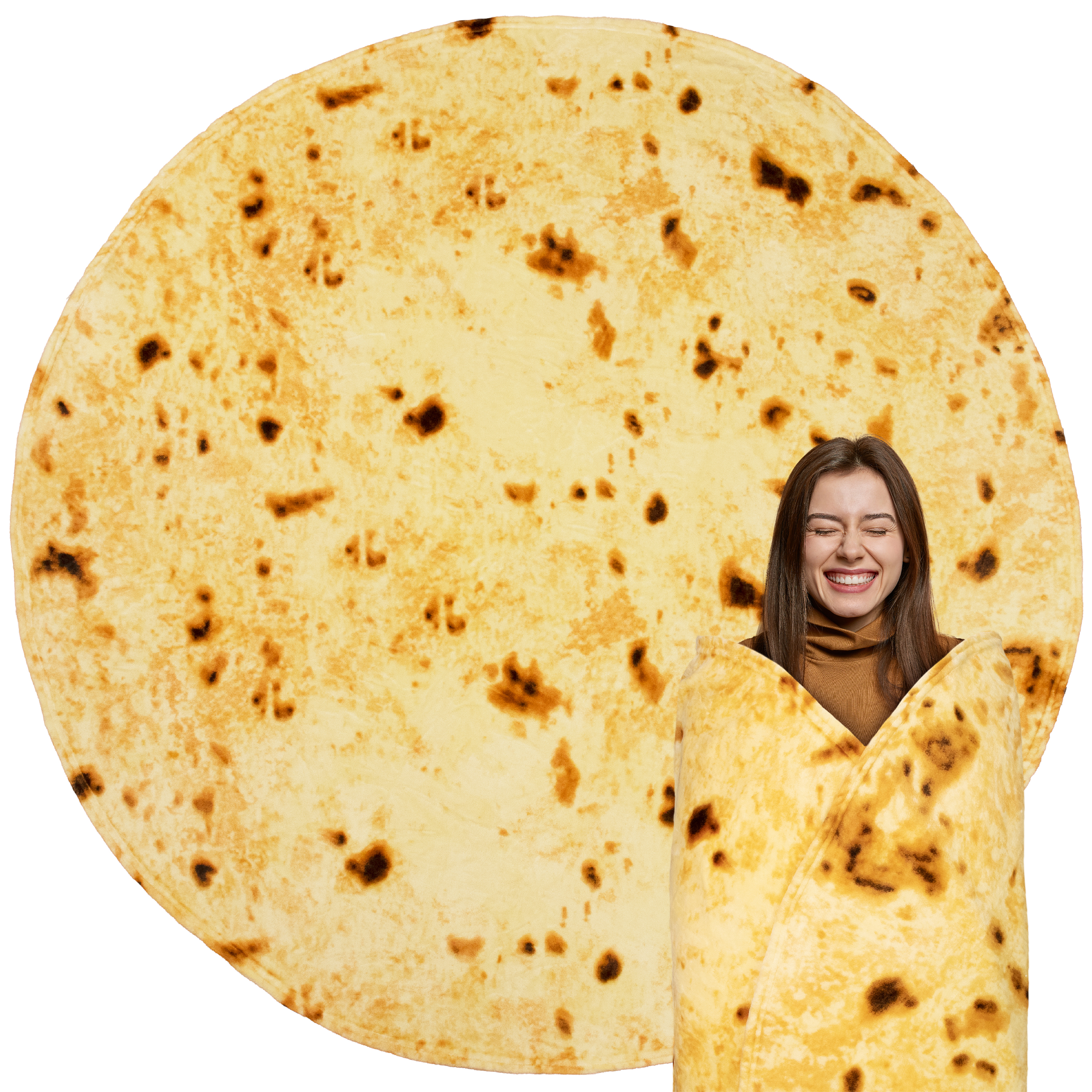 Tortilla Blanket Burrito Wrap Throw Food Blanket Funny Gag Adult Gift Taco Corn - Picture 14 of 25