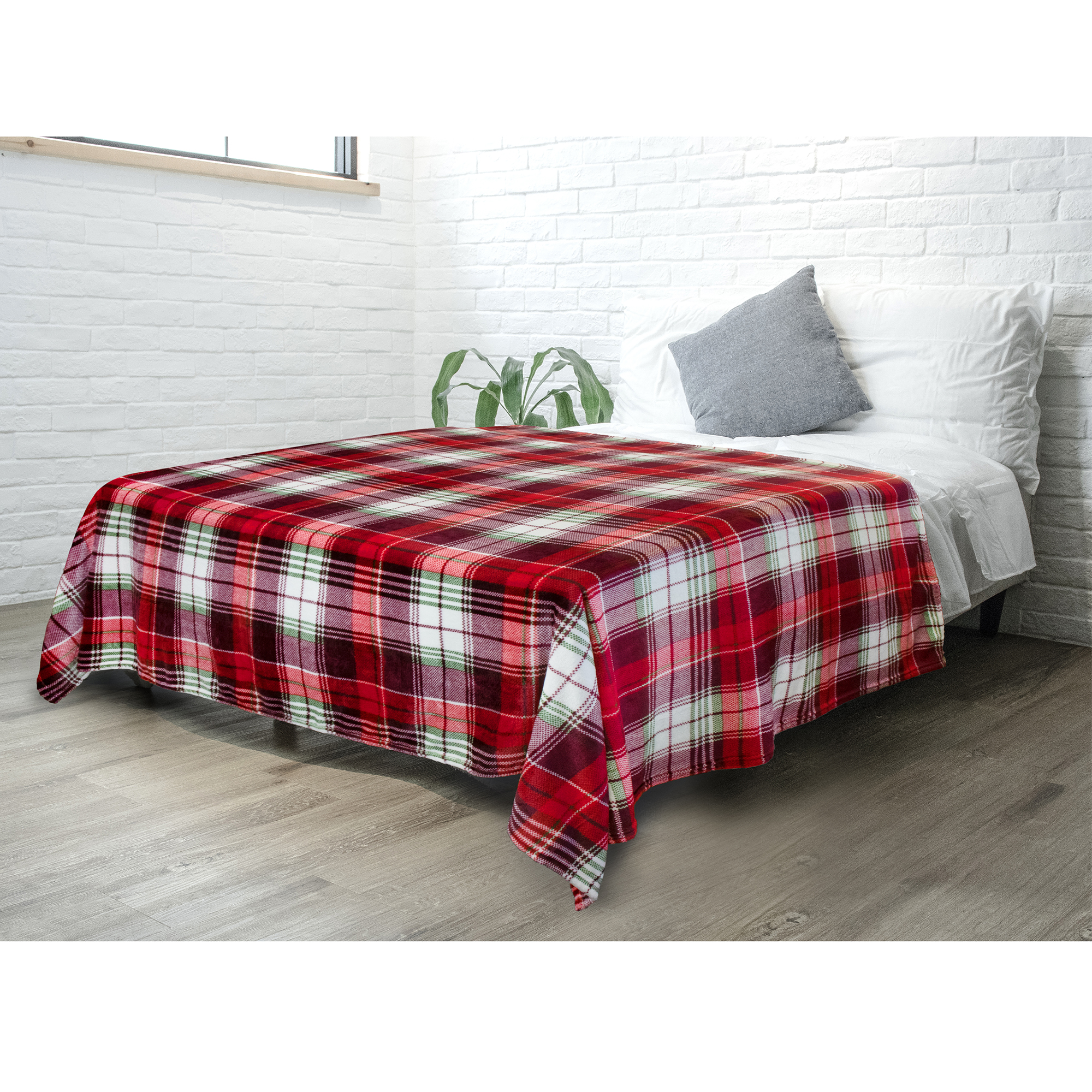 Throw Blanket for Sofa Couch Bed Lightweight Microfiber Polyester Waffle Pattern - Picture 46 of 190