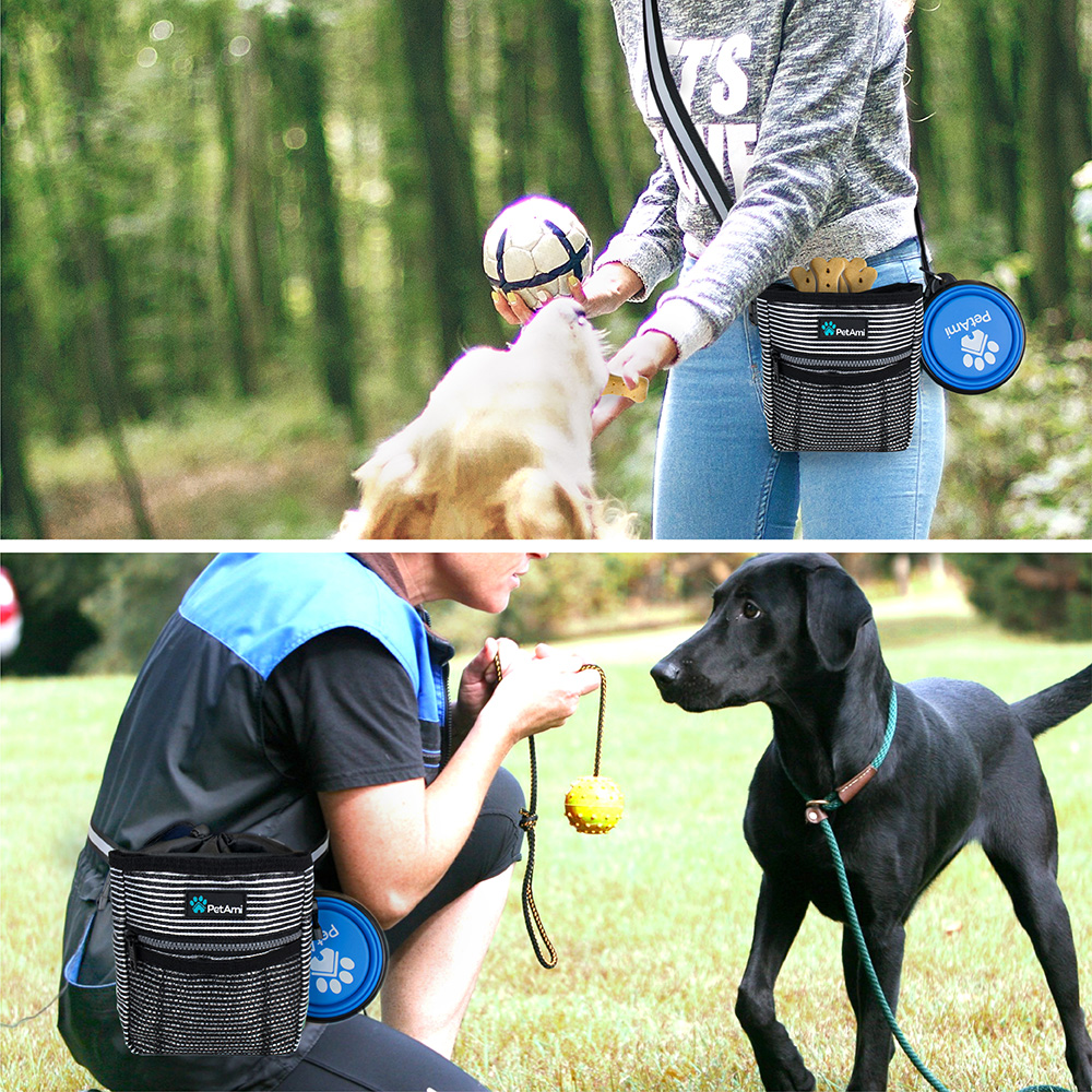 Pet Treat Pouch Training Dog Snack Feed Food Puppy Bait Obedience Waist Belt Bag - Picture 6 of 92