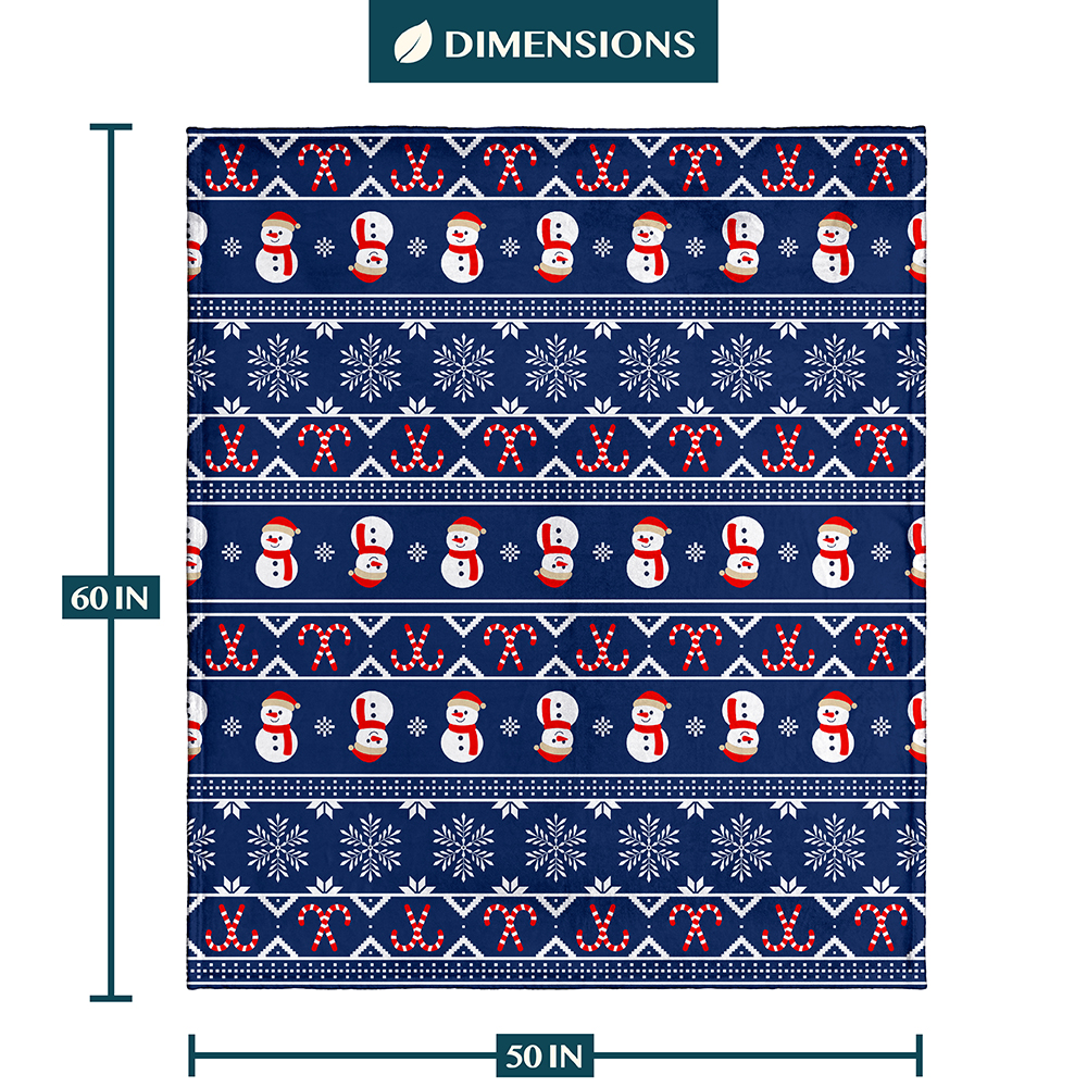 Merry Christmas Throw Blanket Holiday Pattern Decor Soft Fleece Sofa Couch Gift - Picture 6 of 110