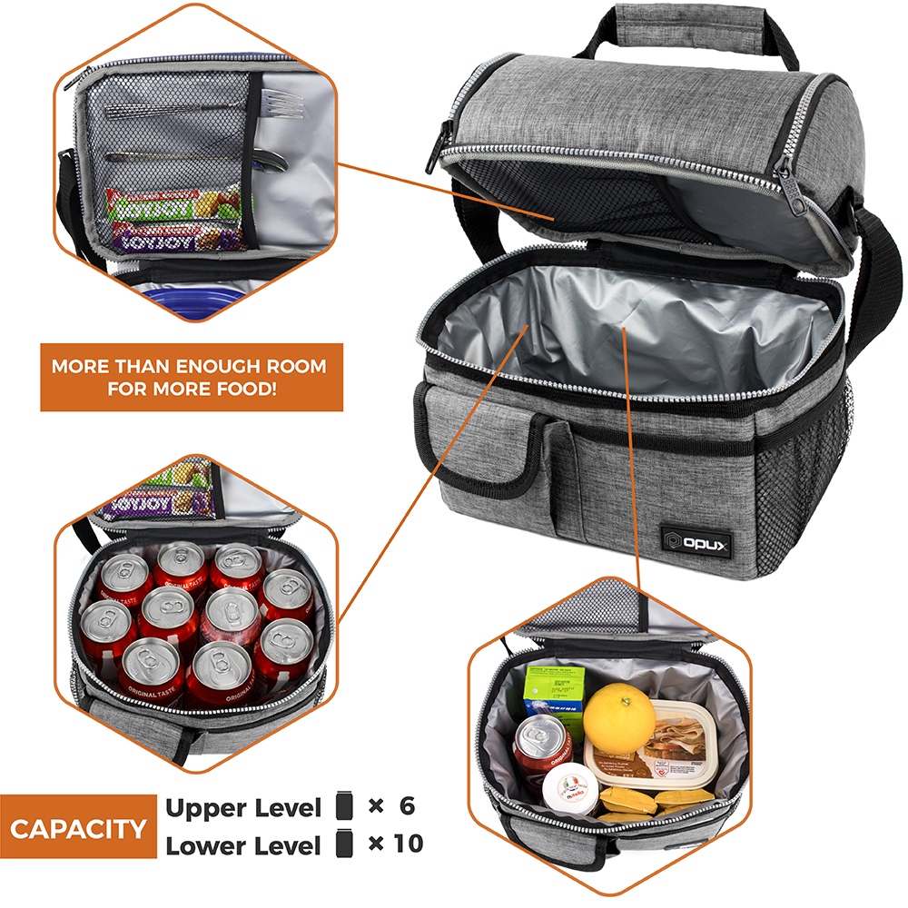 Lunch Bag Tote Insulated Box Hot And Cold Food Container Cooler For Men Women 