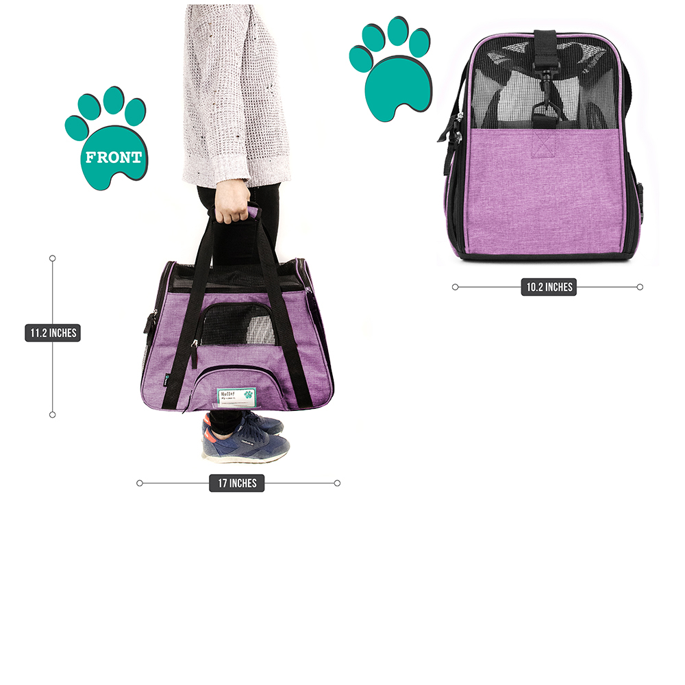 Pet Dog Cat Carrier Bag Soft Sided Comfort Travel Tote Case Airline Approved US - Picture 154 of 215