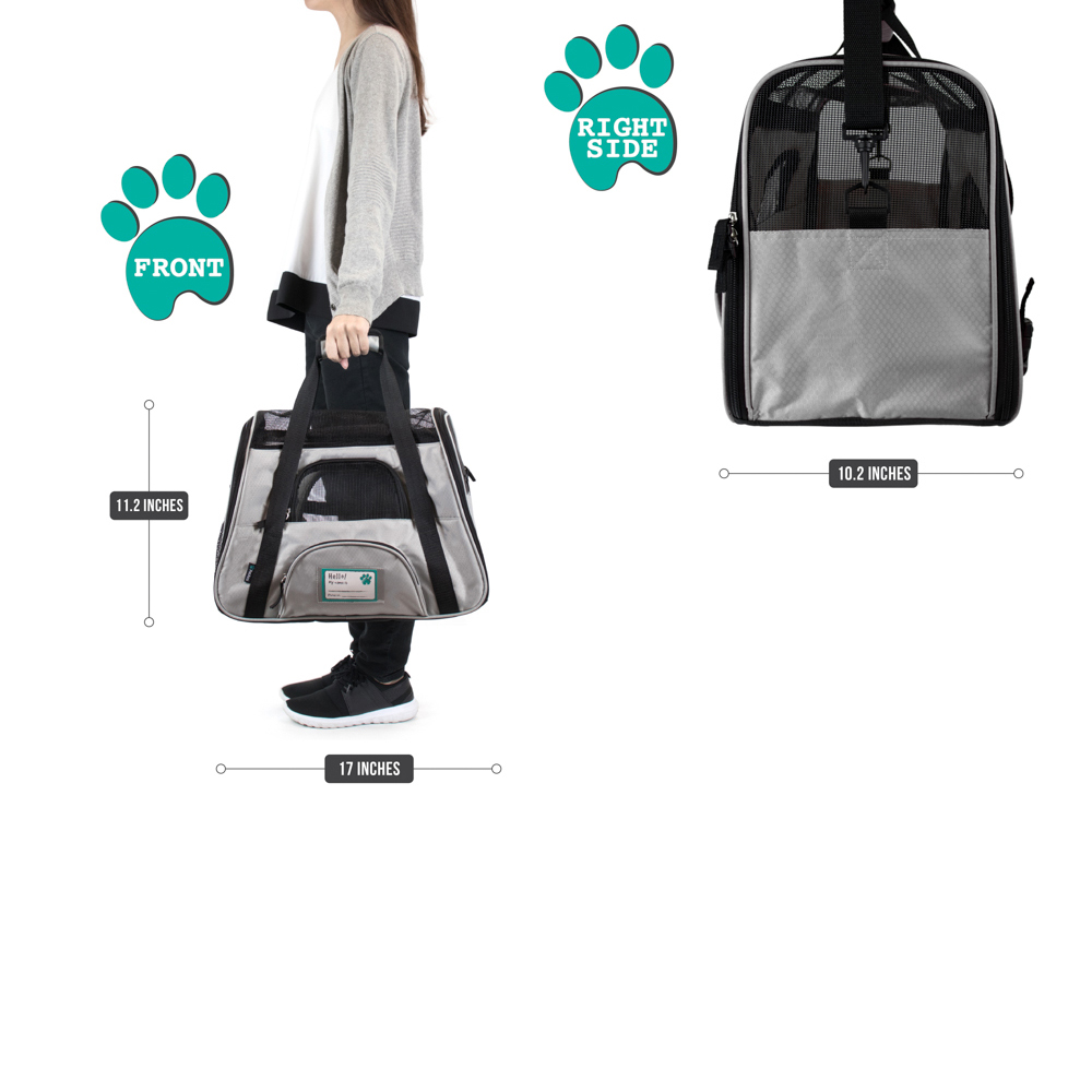 Pet Dog Cat Carrier Bag Soft Sided Comfort Travel Tote Case Airline Approved US - Picture 177 of 215