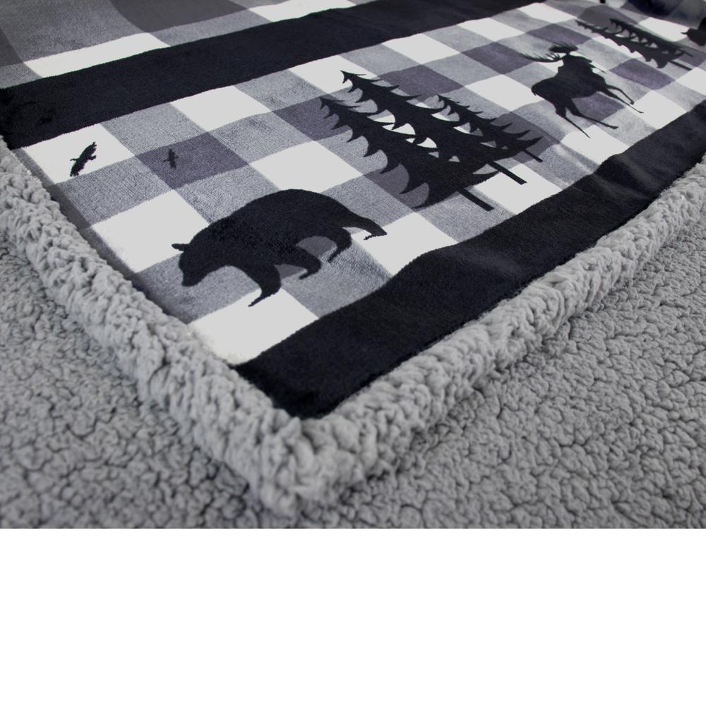 Christmas Blanket Microfiber Fleece Plaid Sherpa Holiday Throw for Couch Sofa - Picture 17 of 68