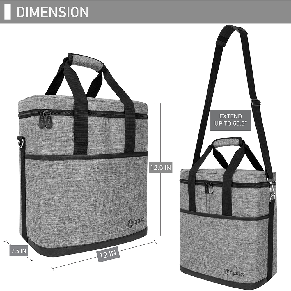 Wine Carrier Tote Bag Insulated 6 Bottle Cooler Carrying Case for ...