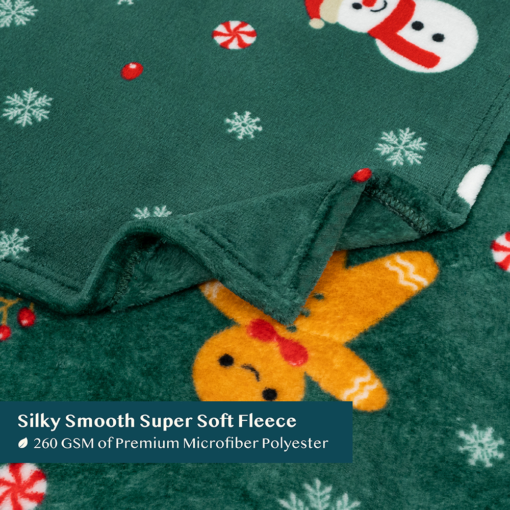 Merry Christmas Throw Blanket Holiday Pattern Decor Soft Fleece Sofa Couch Gift - Picture 23 of 110