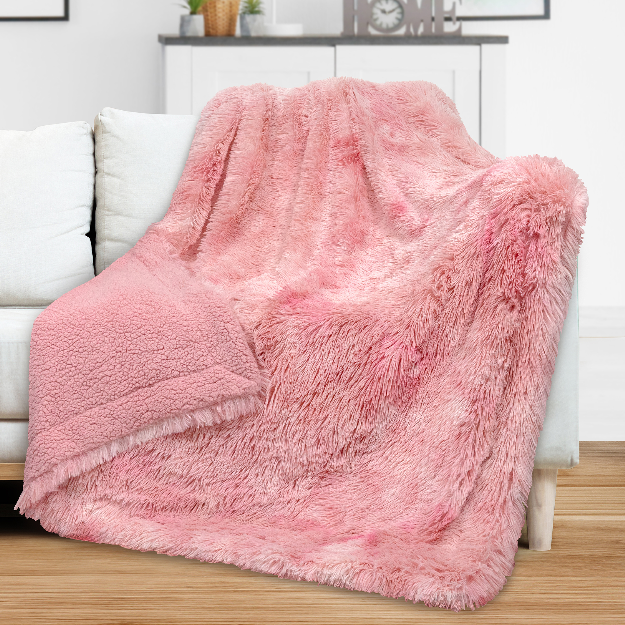 Luxurious Faux Fur Blanket Soft Warm Fluffy Sherpa Sofa Throw Shaggy Soft Plush - Picture 82 of 100
