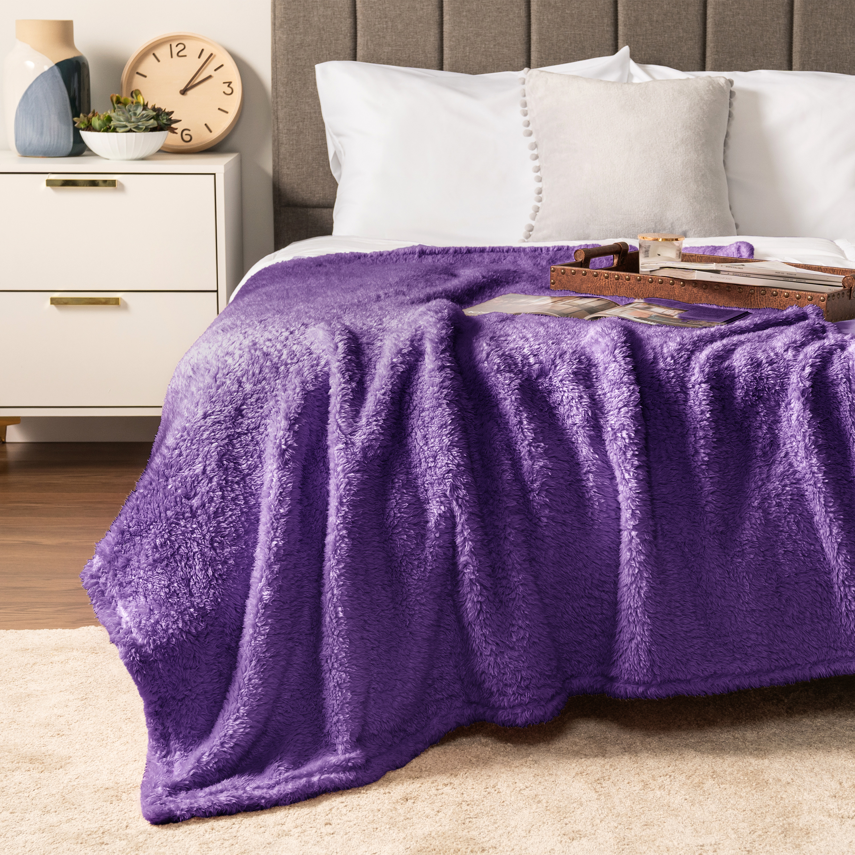 Super Soft Blanket Lightweight Sherpa Fleece Warm Fluffy Throws Couch Sofa Bed - Picture 147 of 169