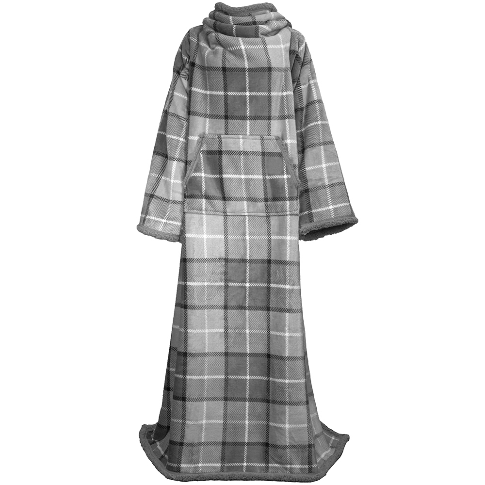 Fleece Wearable TV Blanket with Sleeves Front Pocket Robe Warn Soft Blanket Gift - Picture 120 of 168