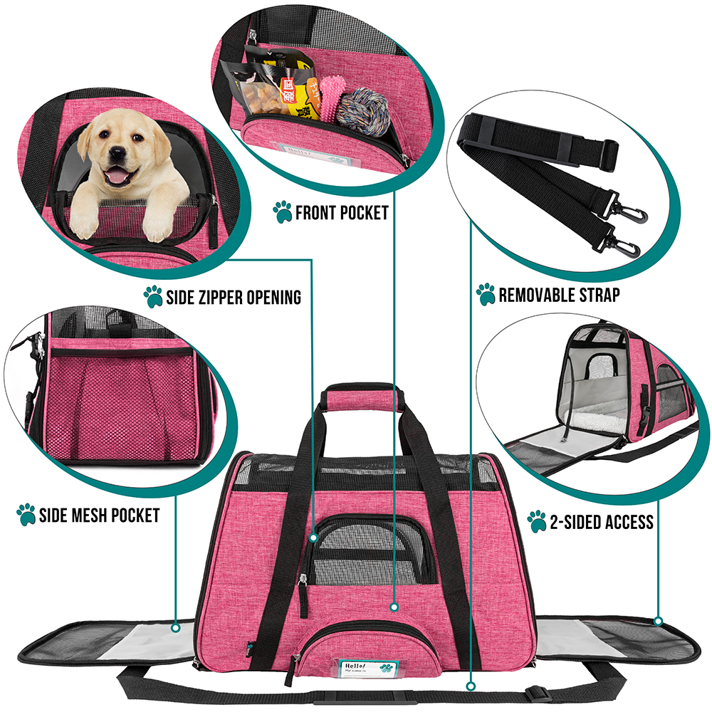 Pet Dog Cat Carrier Bag Soft Sided Comfort Travel Tote Case Airline Approved US - Picture 72 of 165