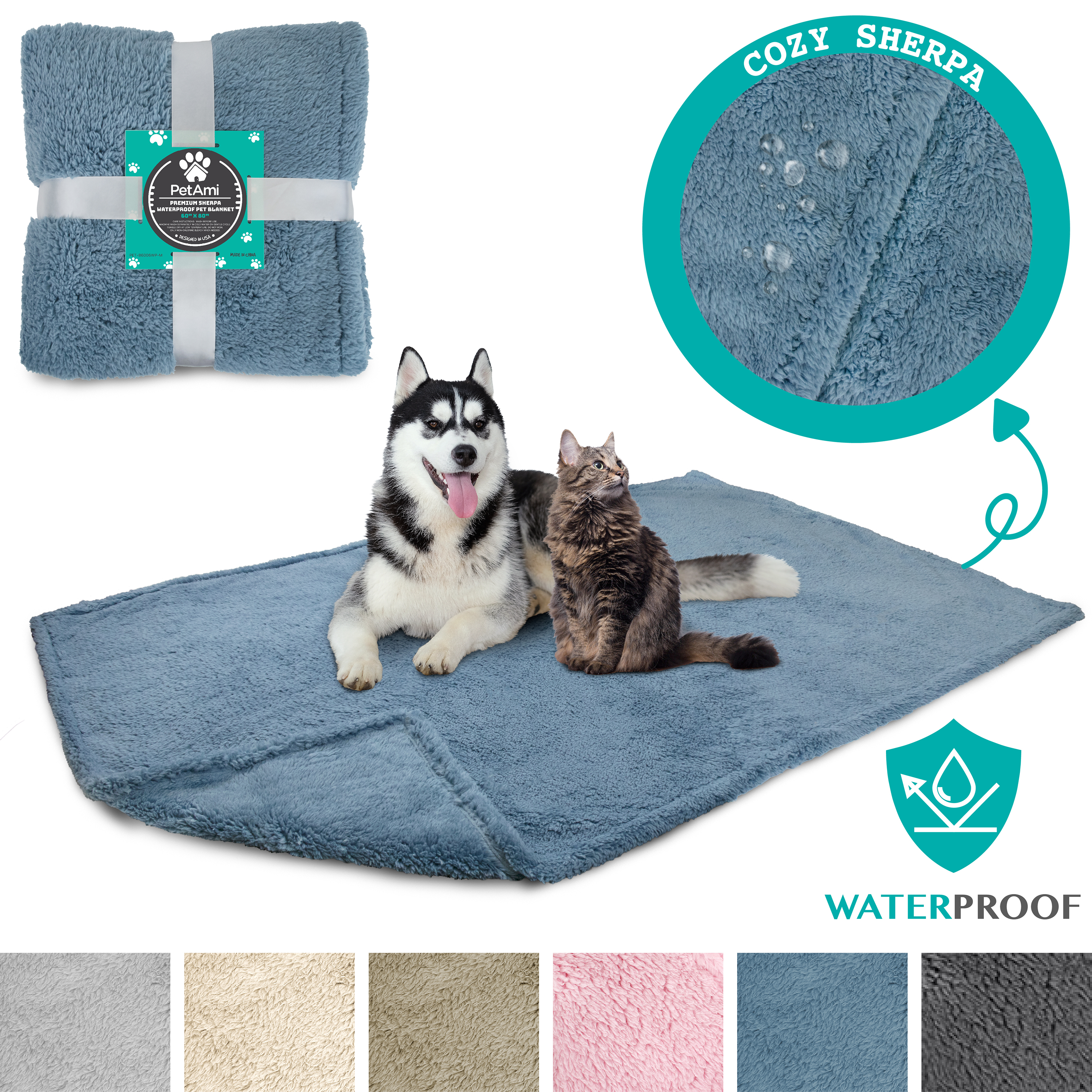 Animal Dog Pet Paw Labrador Pup Sherpa Plush Throw Blanket Fleece Bed Sofa Couch 