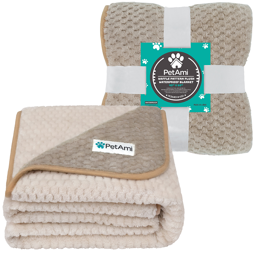 WATERPROOF Dog Cat Blanket Sherpa Fleece Pet Throw for Couch Protect Furniture