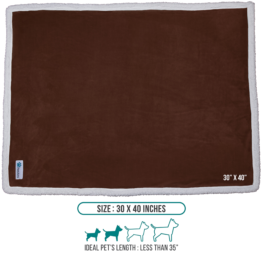 Haustierdecke für kleine mittelgroße Hunde Welpen Katze Kätzchen wendbar weiches Fleece Sherpa - Bild 24 von 70