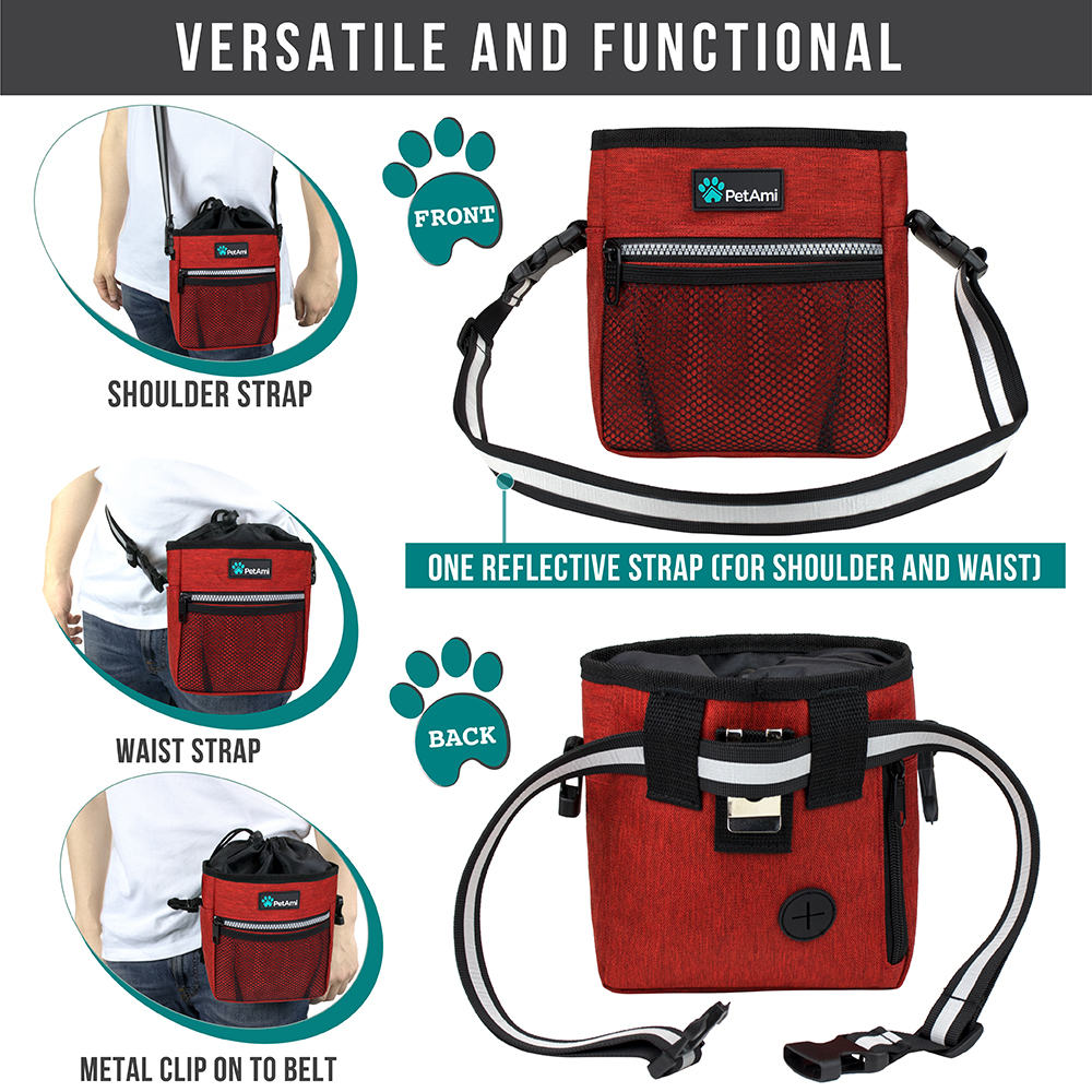 Pet Treat Pouch Training Dog Snack Feed Food Puppy Bait Obedience Waist Belt Bag - Picture 82 of 92